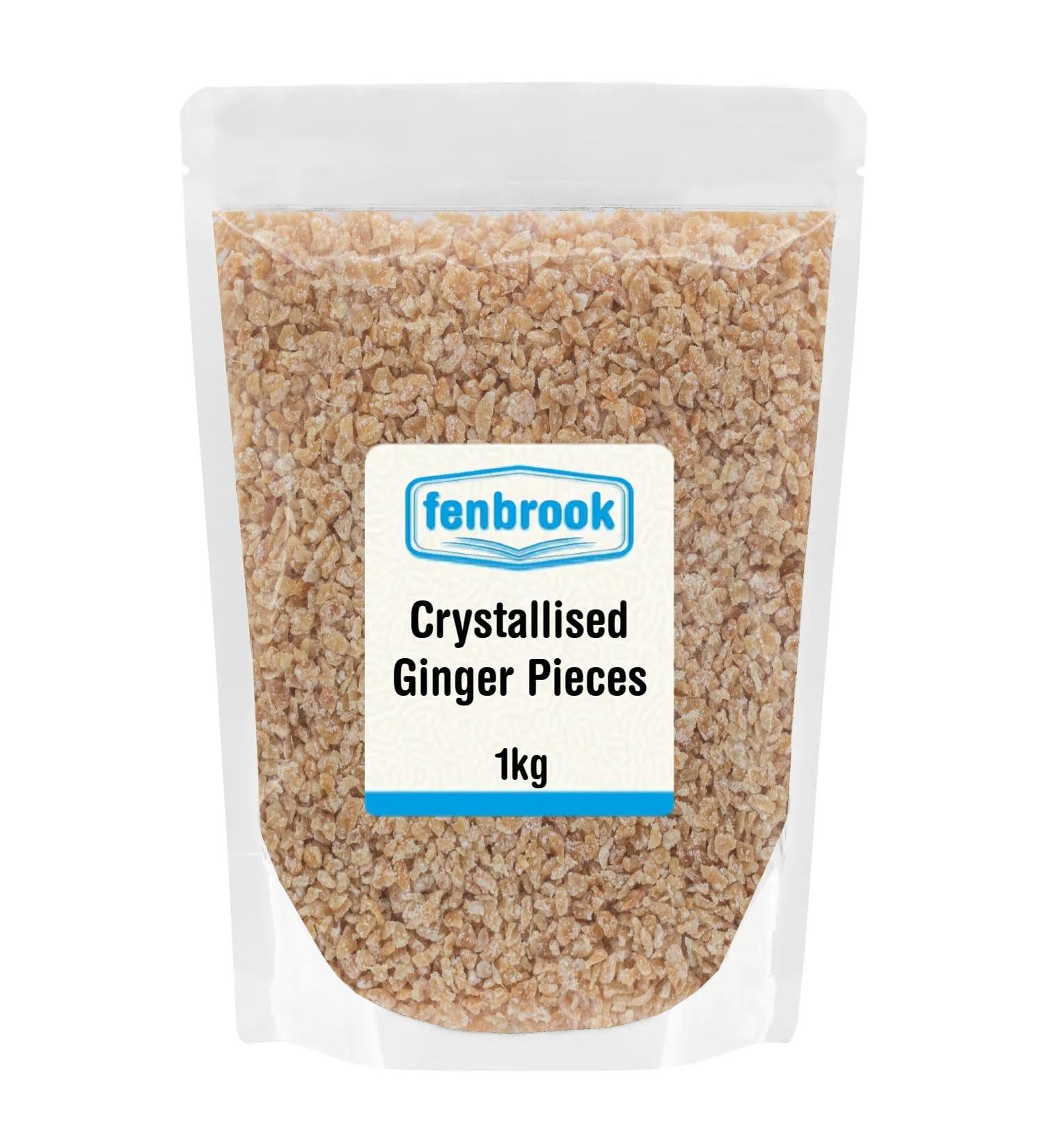 Crystallised Ginger Pieces 1kg by Fenbrook