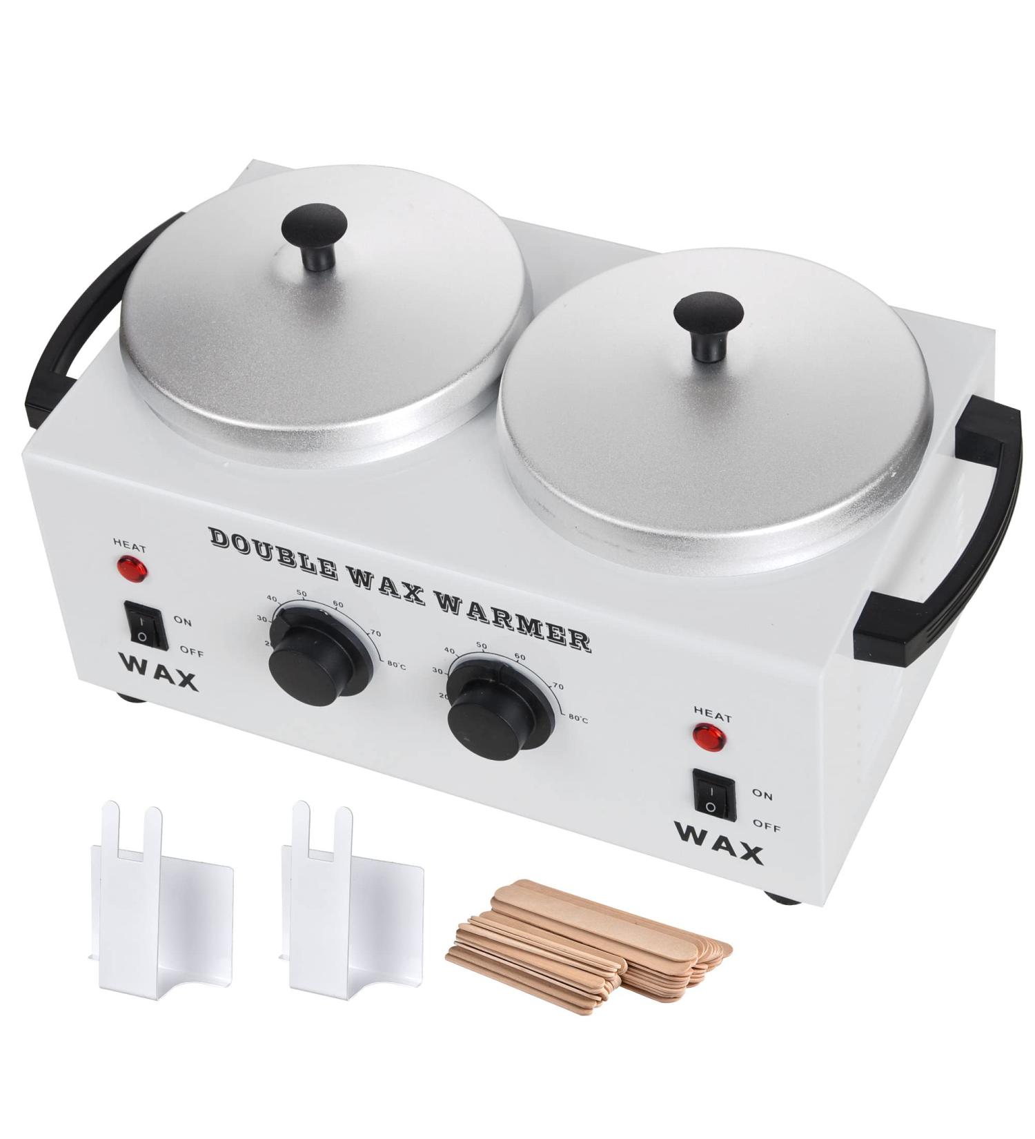 AW Dual Pot Wax Warmer - Professional Electric Heater for Paraffin Wax - Adjustable Temperature - SPA Home Equipment - 2 Count (Pack of 1) - Buy Online on SooperMarket.com