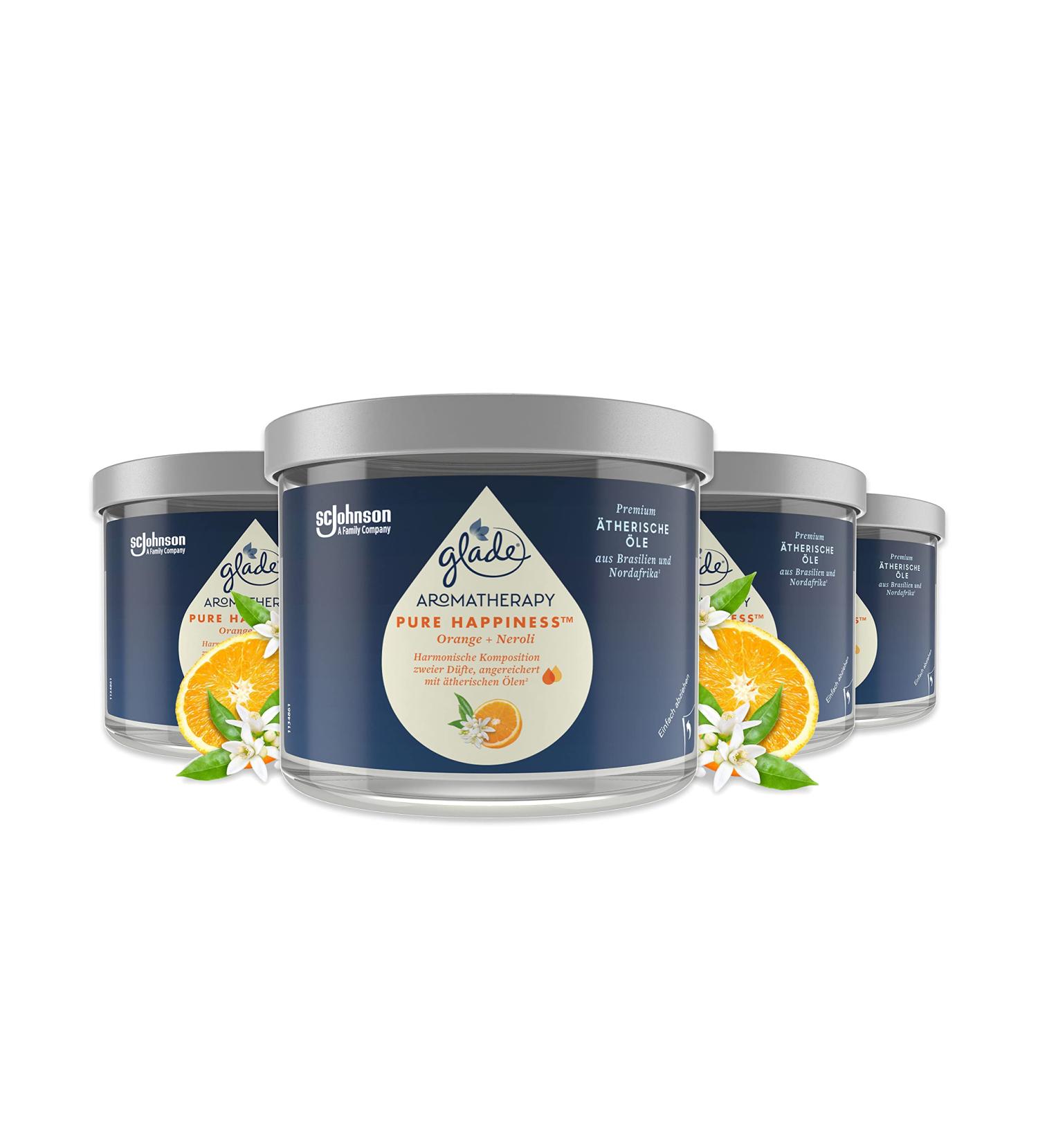 Buy Glade Aromatherapy Essential Oils Scented Candle - Pure Happiness Orange & Neroli | International Shipping Available - Buy Online on SooperMarket.com