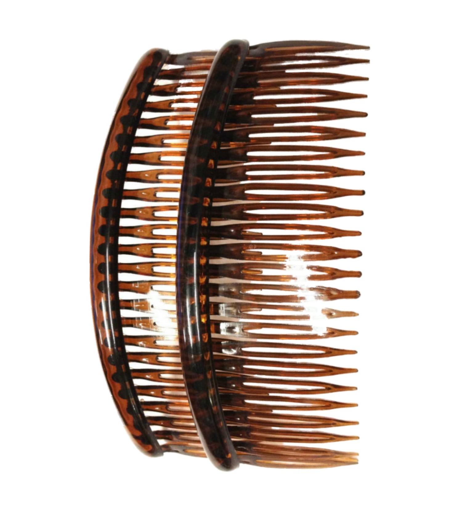 Pritties Accessories Pair of Large Tort Plain Hair Combs Slides 12cm (4.7")