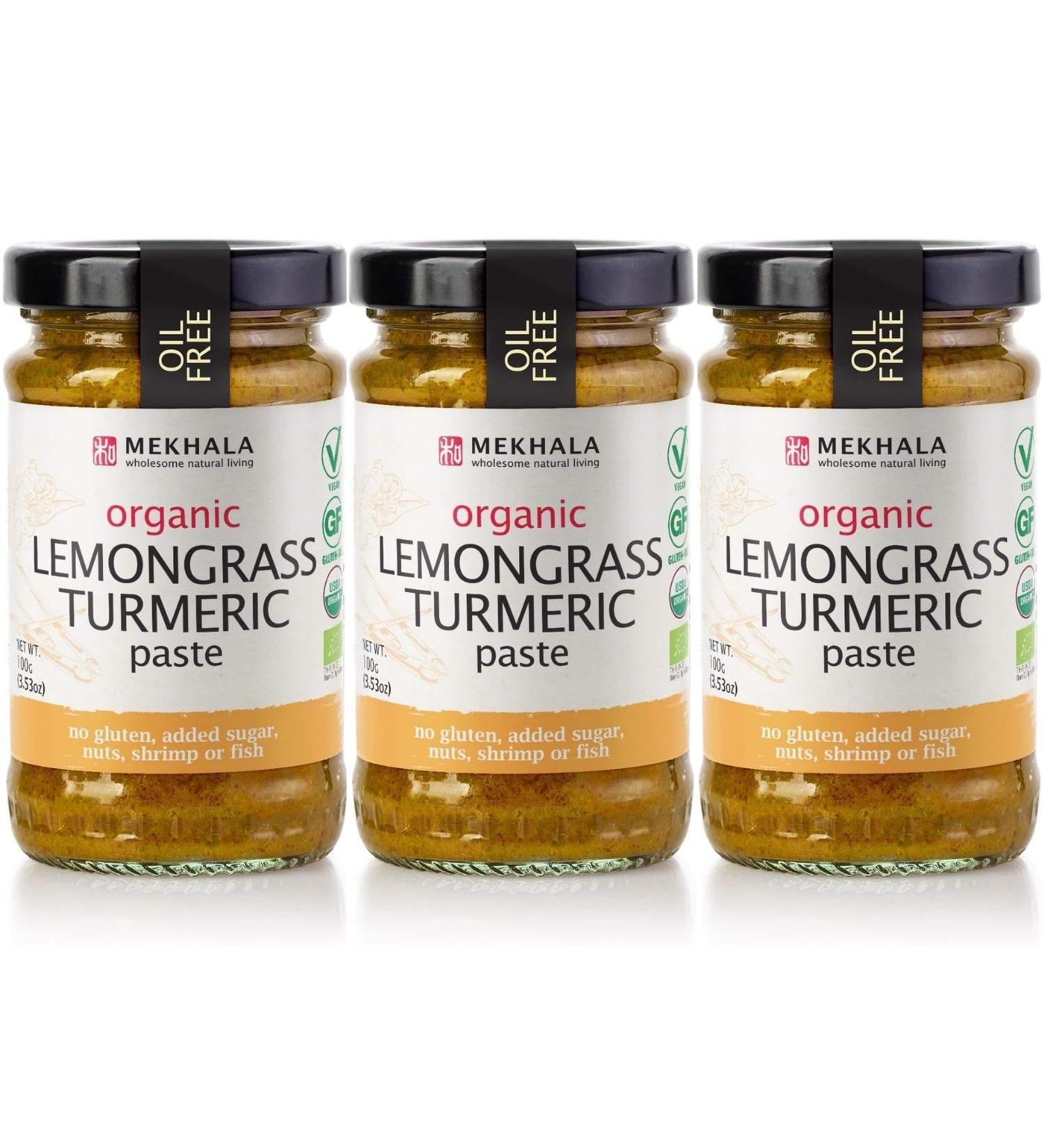 Mekhala Organic Gluten Free Curry Paste Value 3-Pack - Lemongrass Turmeric (3x3.5oz) - Buy Online on SooperMarket.com