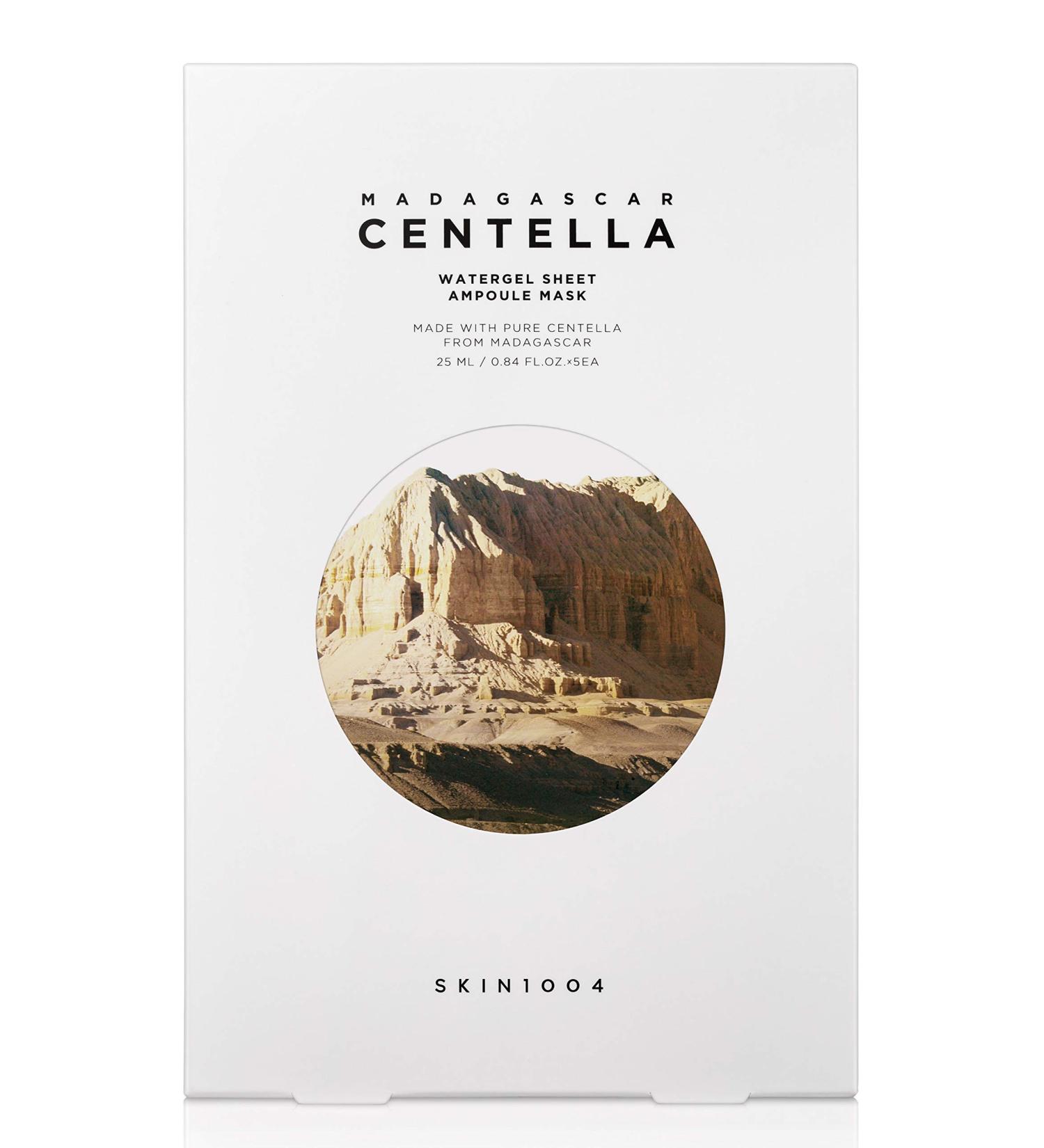 SKIN1004 Madagascar Centella Watergel Sheet Ampoule Mask - 5 Count Box | Fresh Corn Mint Oil Gel | Triple Moisturizing & Sebum Care - Buy Online on SooperMarket.com