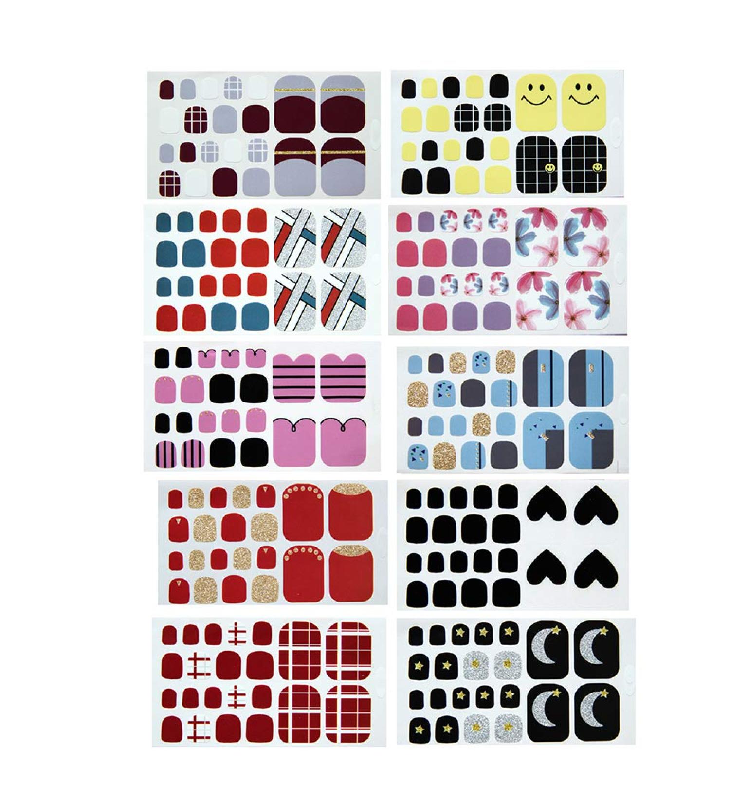 Buy 14pcs Waterproof Nail Polish Strips - Stunning Nail Art Decals & Sequins for Manicure Tips | International Shipping - Buy Online on SooperMarket.com