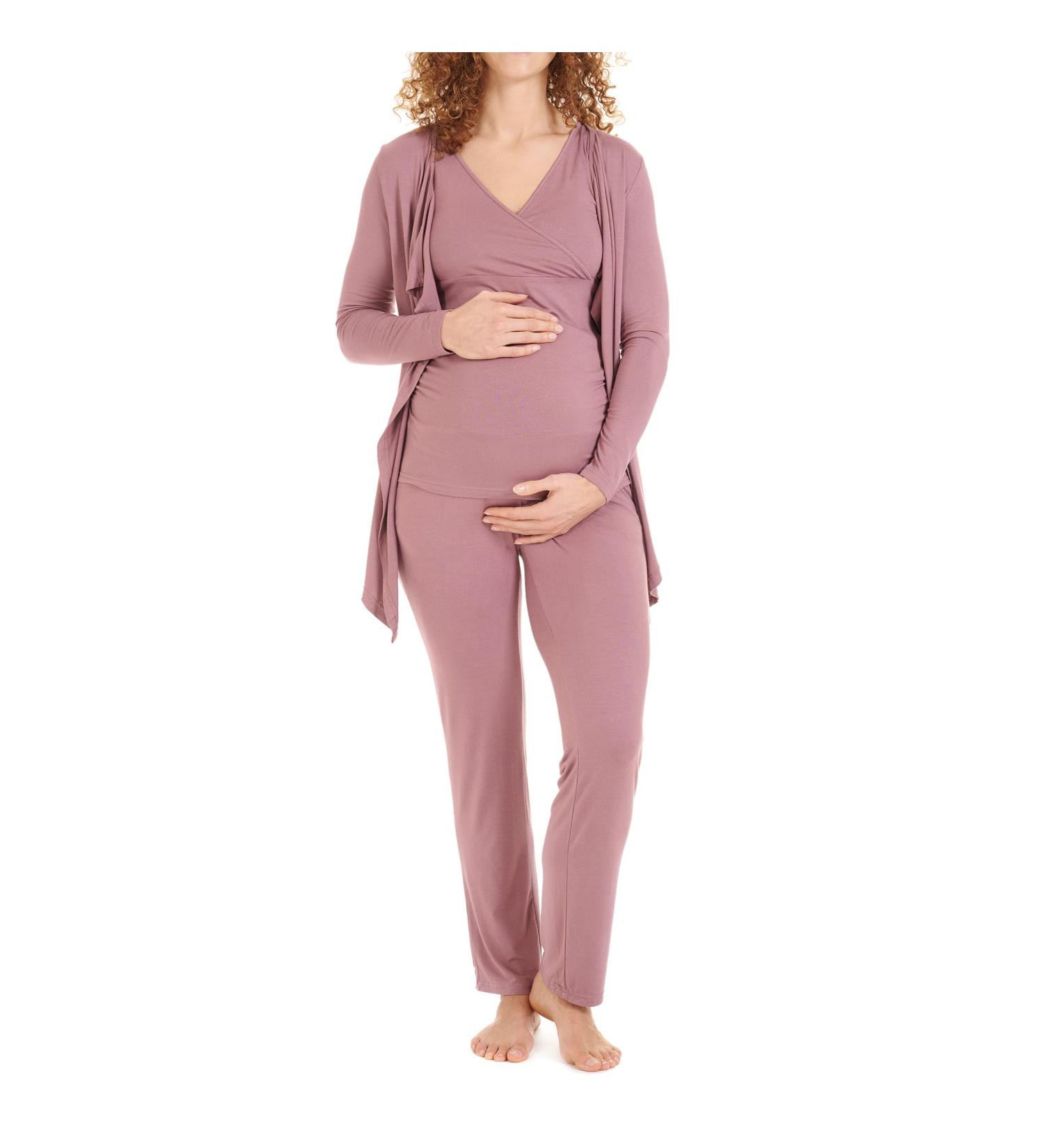 Herzmutter Maternity Homewear Set - Three Piece Nursing Pyjamas - Pregnancy Wellness Set - XXL Pink - Buy Online on SooperMarket.com