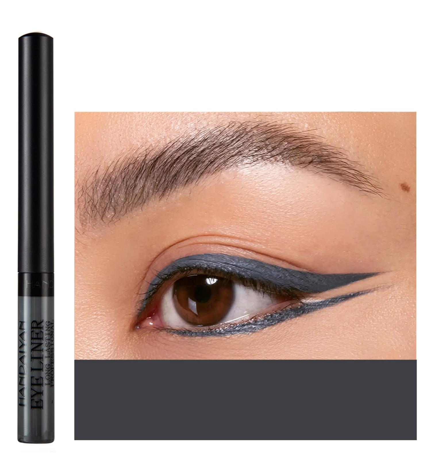 DekRion Liquid Eyeliner - High-pigmented Matte Grey Color | Waterproof Colored Eyeliner for Eye Makeup - Buy Online on SooperMarket.com