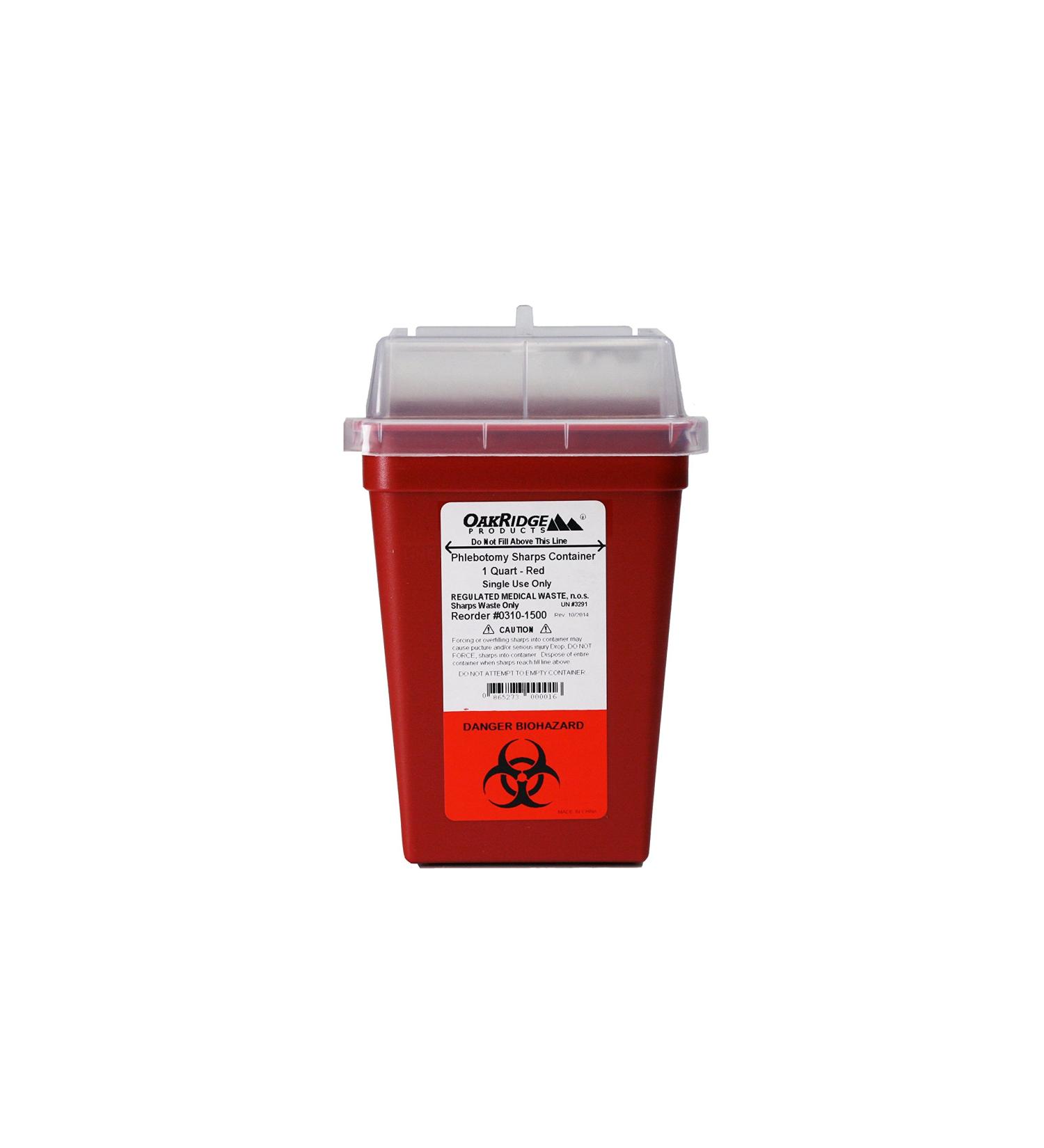 OakRidge Products 1 Quart Sharps & Biohazard Disposal Container - Buy Online on SooperMarket.com