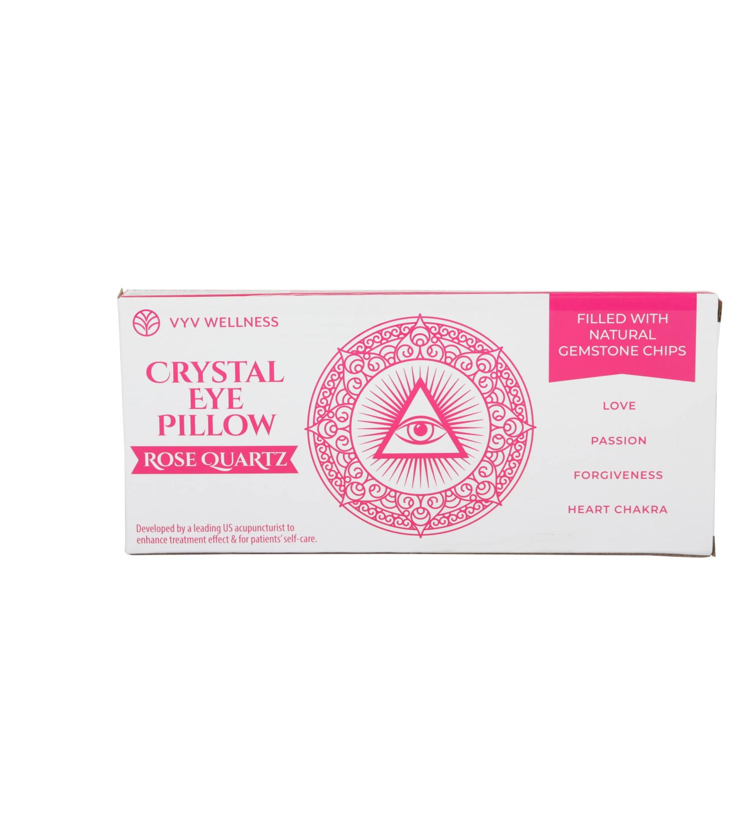 VYV Wellness Rose Eye Pillow for Yoga Meditation - Rose Quartz Crystal Infused for Passion, Attraction & Chakra Work - Buy Online on SooperMarket.com