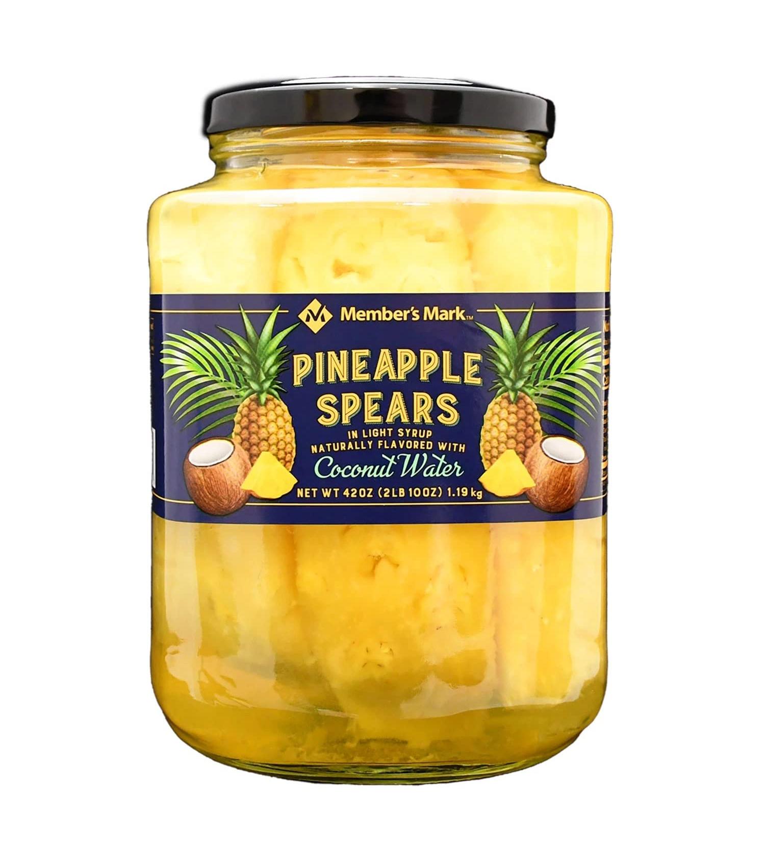 Member's Mark Pineapple Spears in Coconut Water - 2.6lb (42oz) Pack of 1 - Buy Online on SooperMarket.com