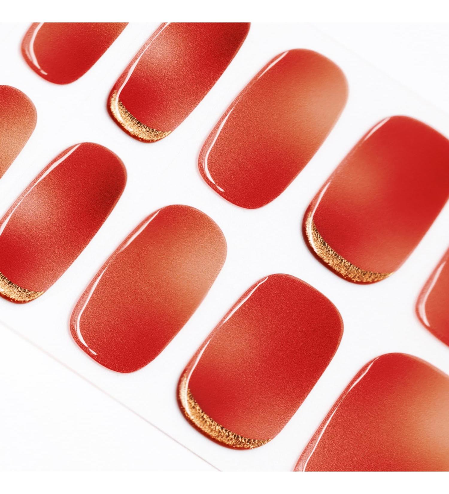 DANNI & TONI Sunset Shimmer Gel Nail Polish Strips - 28 Semi Cured Salon-Quality Stickers Set - Buy Online on SooperMarket.com