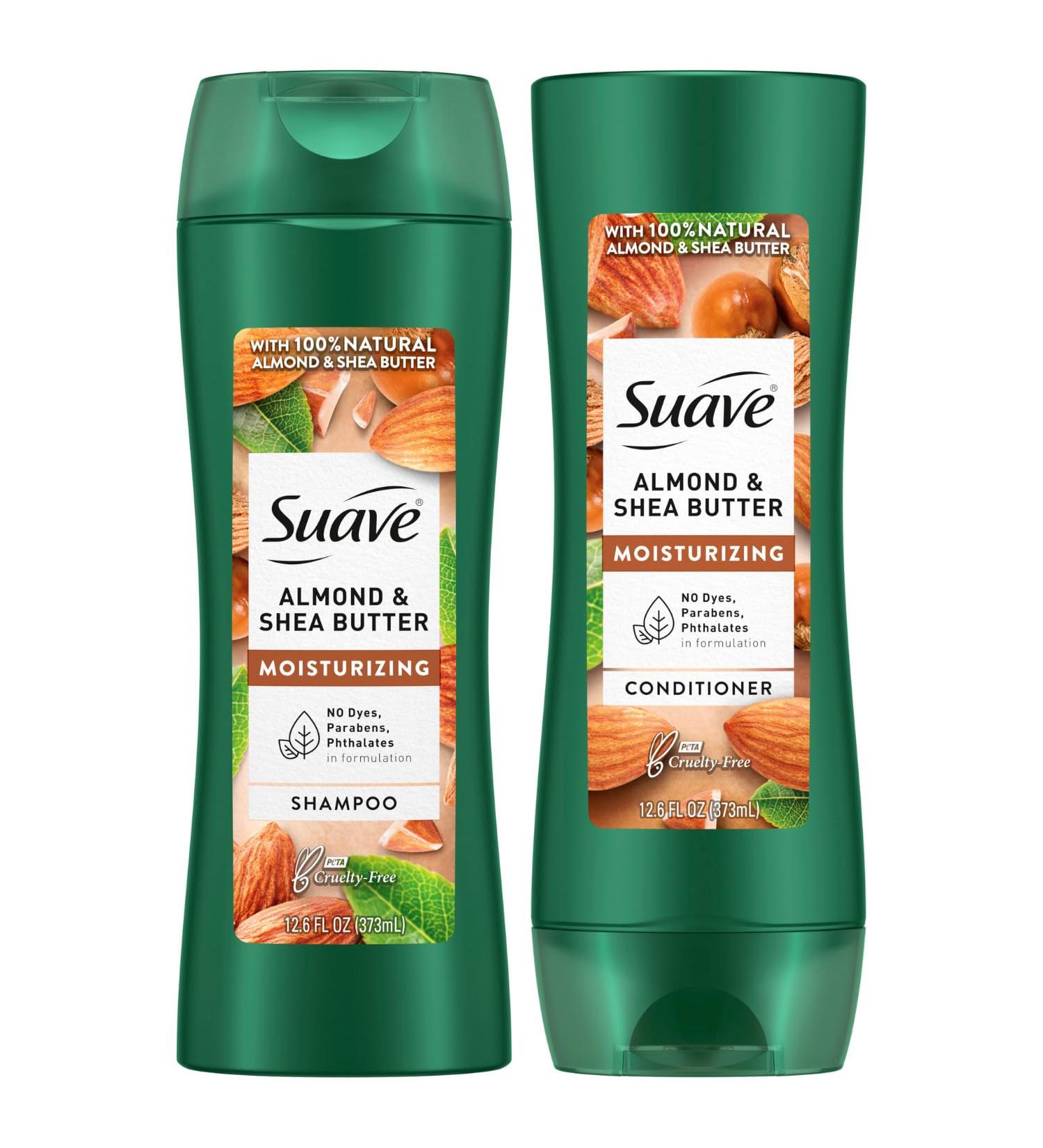 Suave Shampoo & Conditioner Set - Almond & Shea Butter for Dry Hair | Moisturizing Treatment | 12.6 Oz Each (2 Piece Set - Buy Online on SooperMarket.com