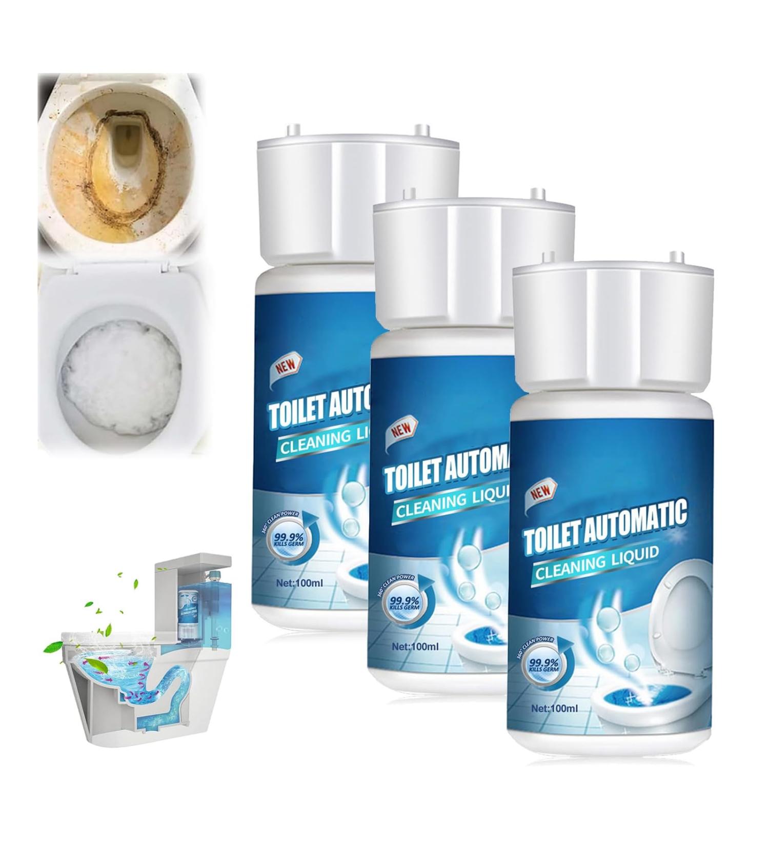 Splash Foam Toilet Cleaner Splash Toilet Cleaner Toilet Active Oxygen Agent Toilet Automatic Cleaning Liquid Splash Cleaner Foaming for Toilet Natural Toilet Cleaner Easy to Use (3Pcs) - Buy Online on SooperMarket.com