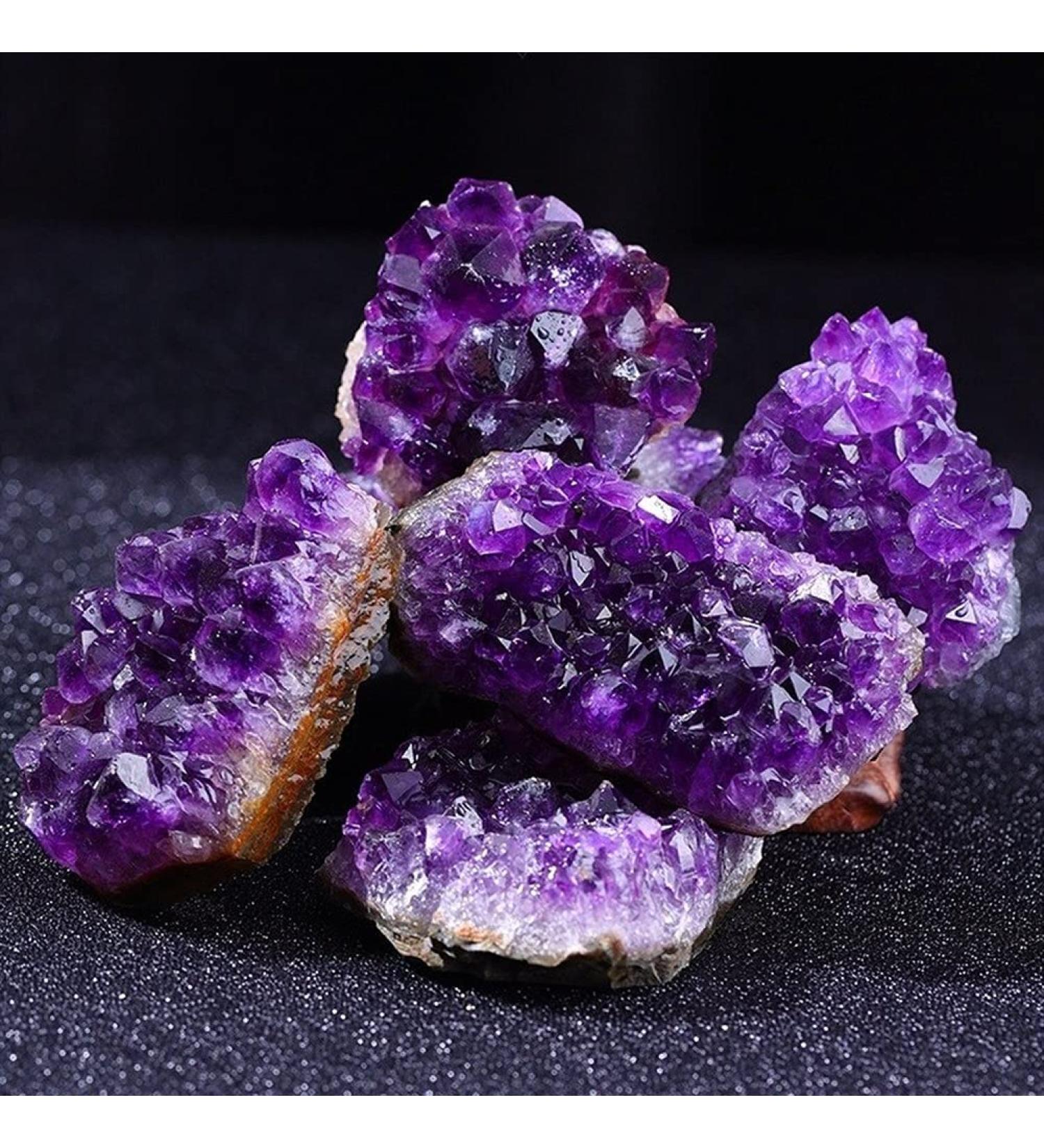 Natural Raw Amethyst Cluster Purple Crystal Cluster Quartz Cluster DIY Jewelry Raw Stone Specimen Home Decoration Crafts Gift HOMEZHOU - Buy Online on SooperMarket.com