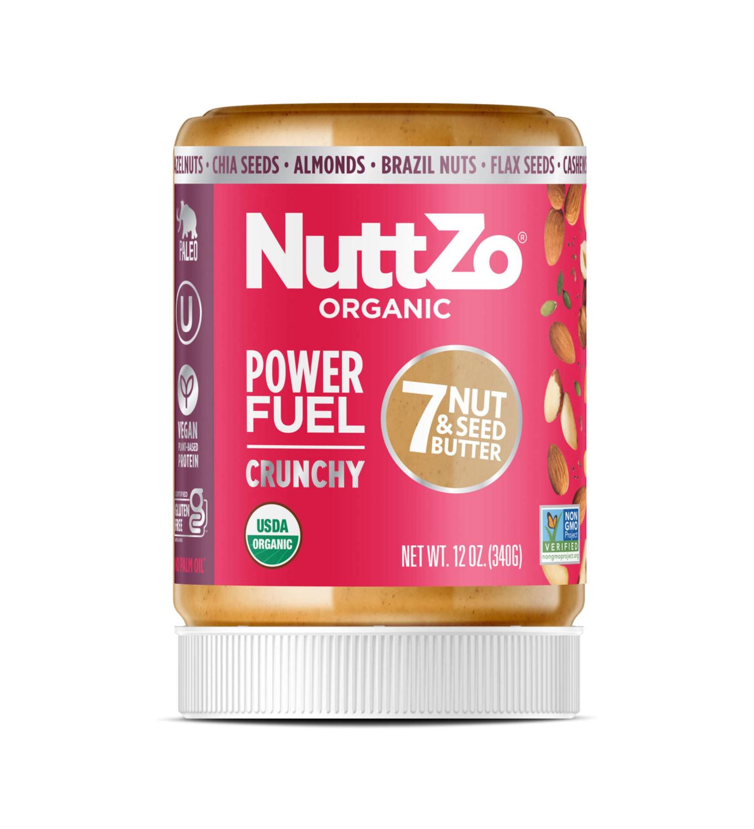 Nuttzo Organic Power Fuel 7 Nut & Seed Butter Crunchy 12 oz | Healthy Snack | Protein-Packed Spread - Buy Online on SooperMarket.com