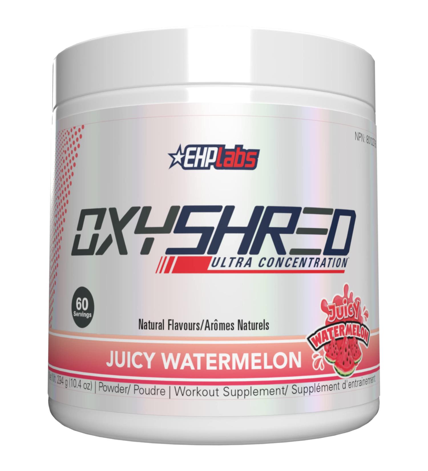 EHPlabs OxyShred Thermogenic Pre Workout Powder & Shredding Supplement - Preworkout for Men & Women Sugar Free Energy Powder with 150mg of Caffeine - Juicy Watermelon 60 Servings - Buy Online on SooperMarket.com