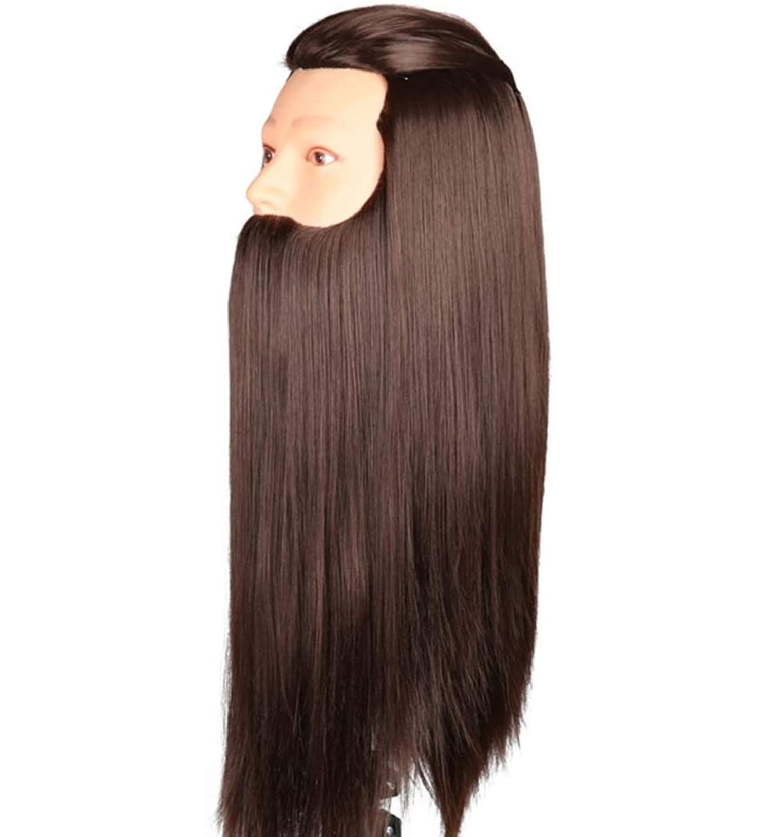Adjustable Tailor Puppet Female Hairdressing Head | Real Hair Styling Dummy - Black - Buy Online on SooperMarket.com