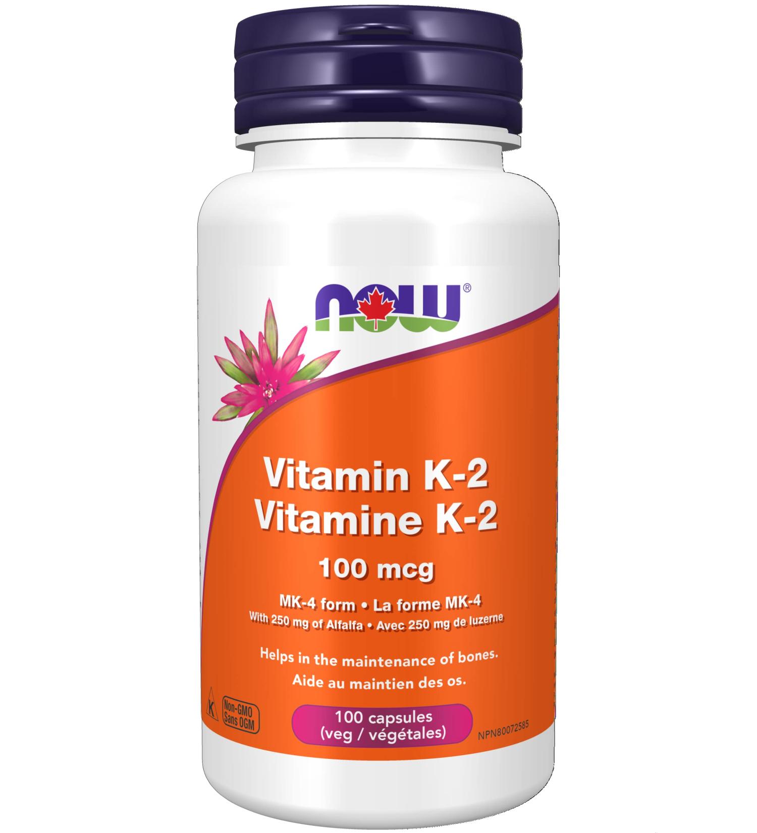 Now Vit K-2 100mcg 100vcap - Buy Online on SooperMarket.com
