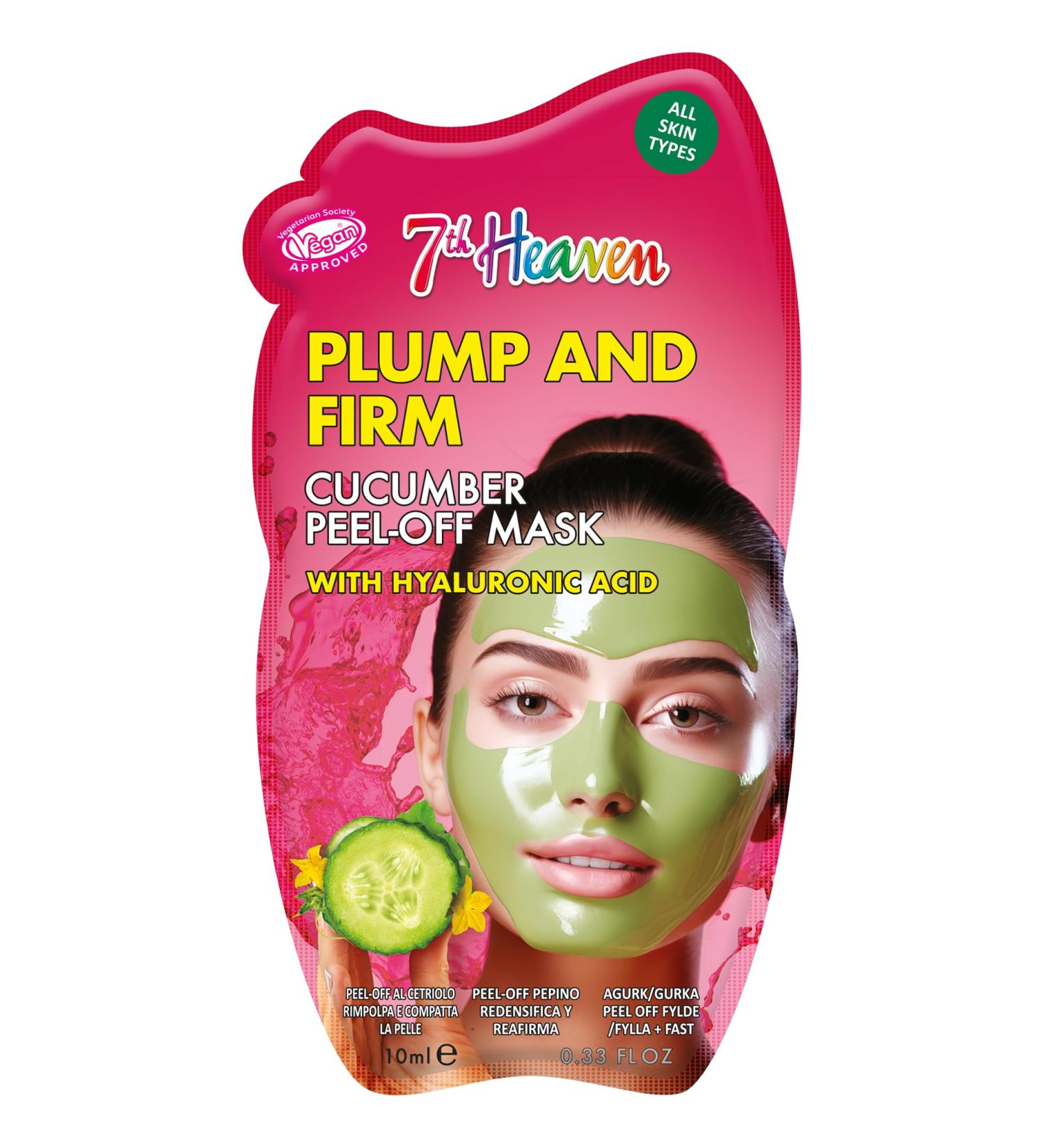 7th Heaven Cucumber Peel Off Face Mask with Hyaluronic Acid - Plump and Firm - All Skin Types - Buy Online on SooperMarket.com