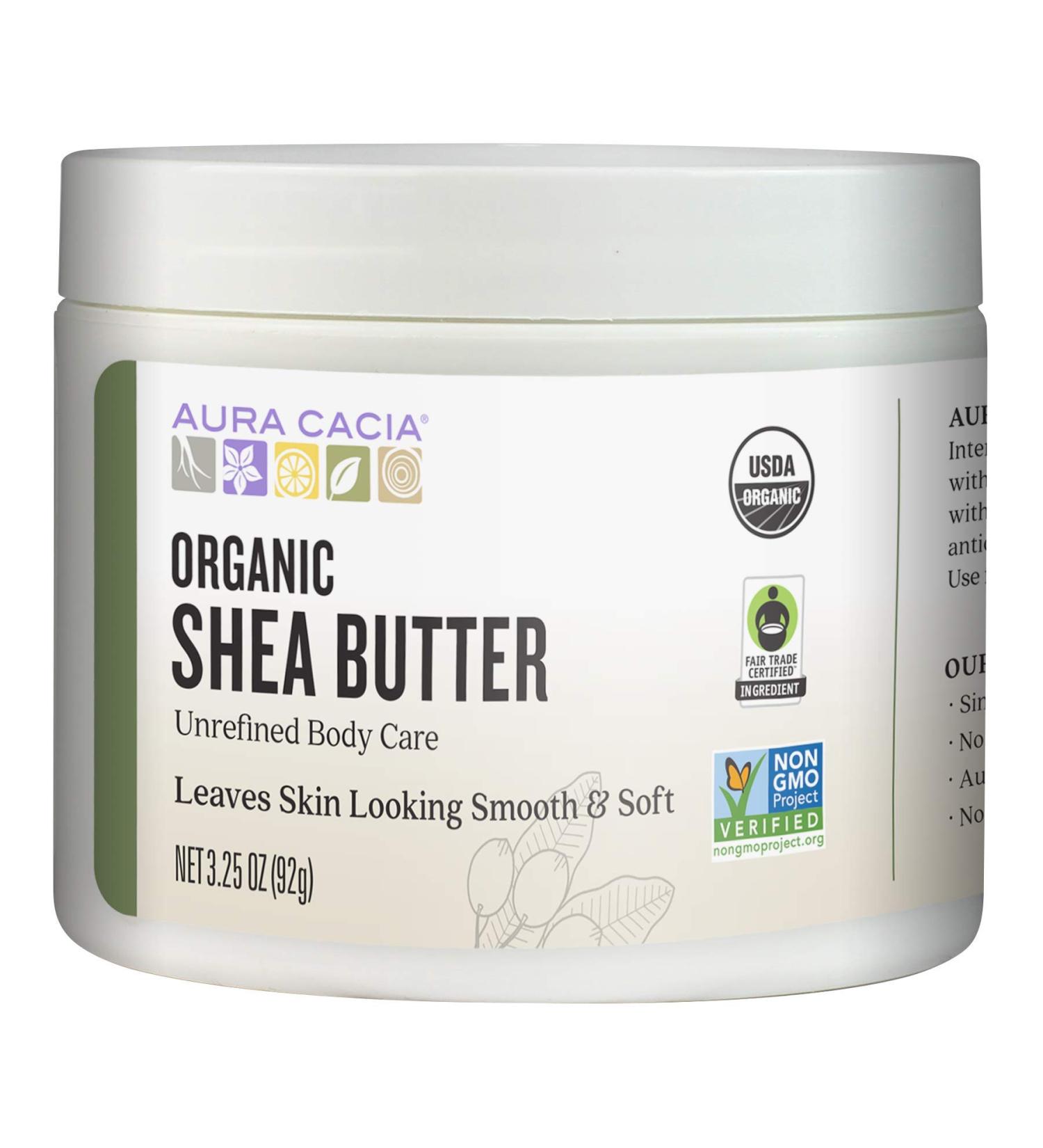 Aura Cacia Organic Shea Butter 3.25 oz - Natural Moisturizer for Skin & Hair - Buy Online on SooperMarket.com