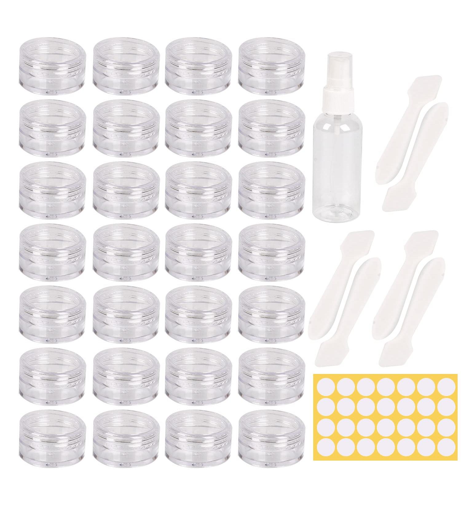 70 Pieces 5ml Transparent Jars with Lids - Ideal for Lip Balm Creams and Cosmetics - International Shipping Available - Buy Online on SooperMarket.com