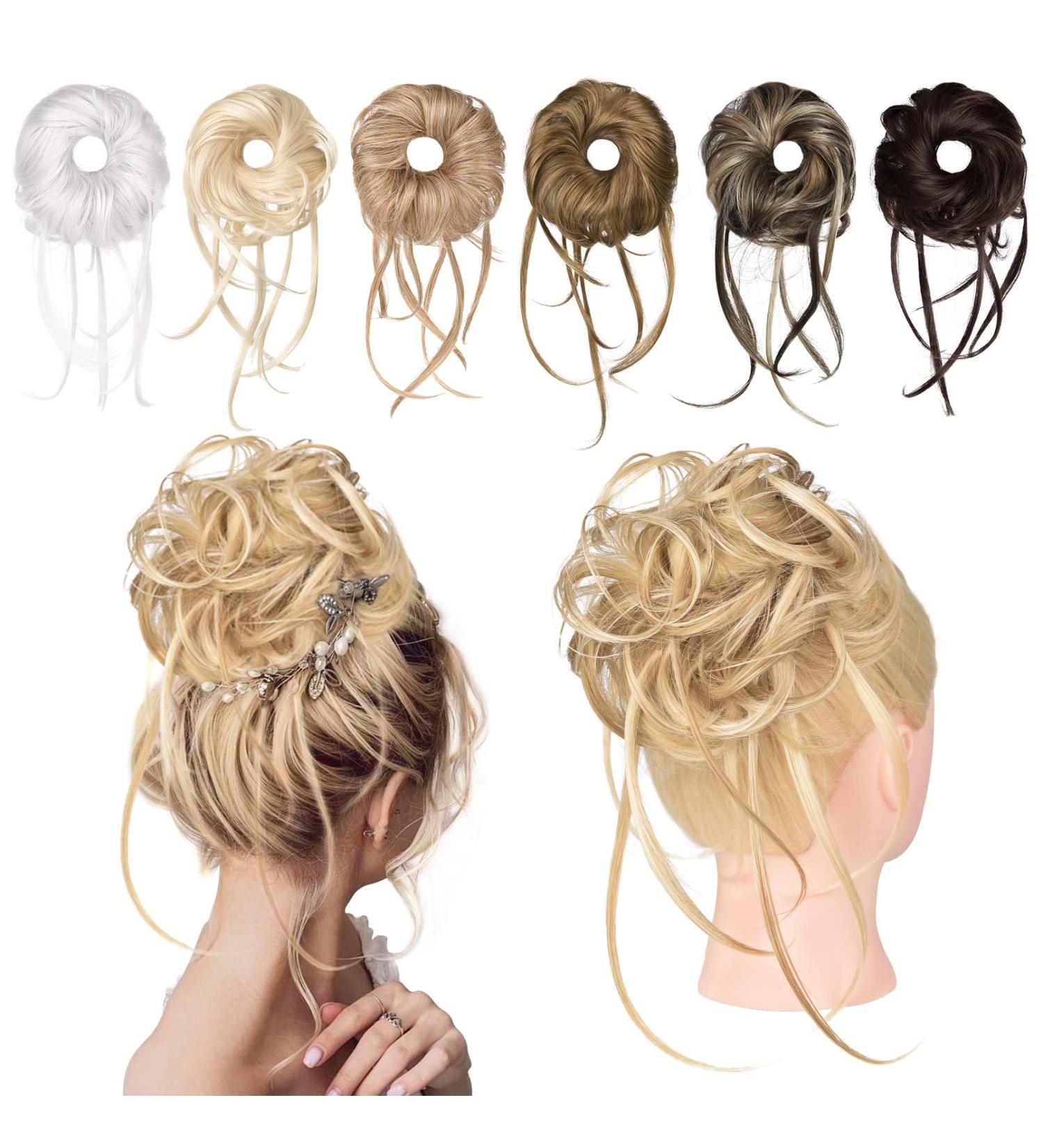 REECHO Super Long Messy Bun Hair Piece: Blonde Highlights Ponytail Extension for Women & Girls - Buy Online on SooperMarket.com