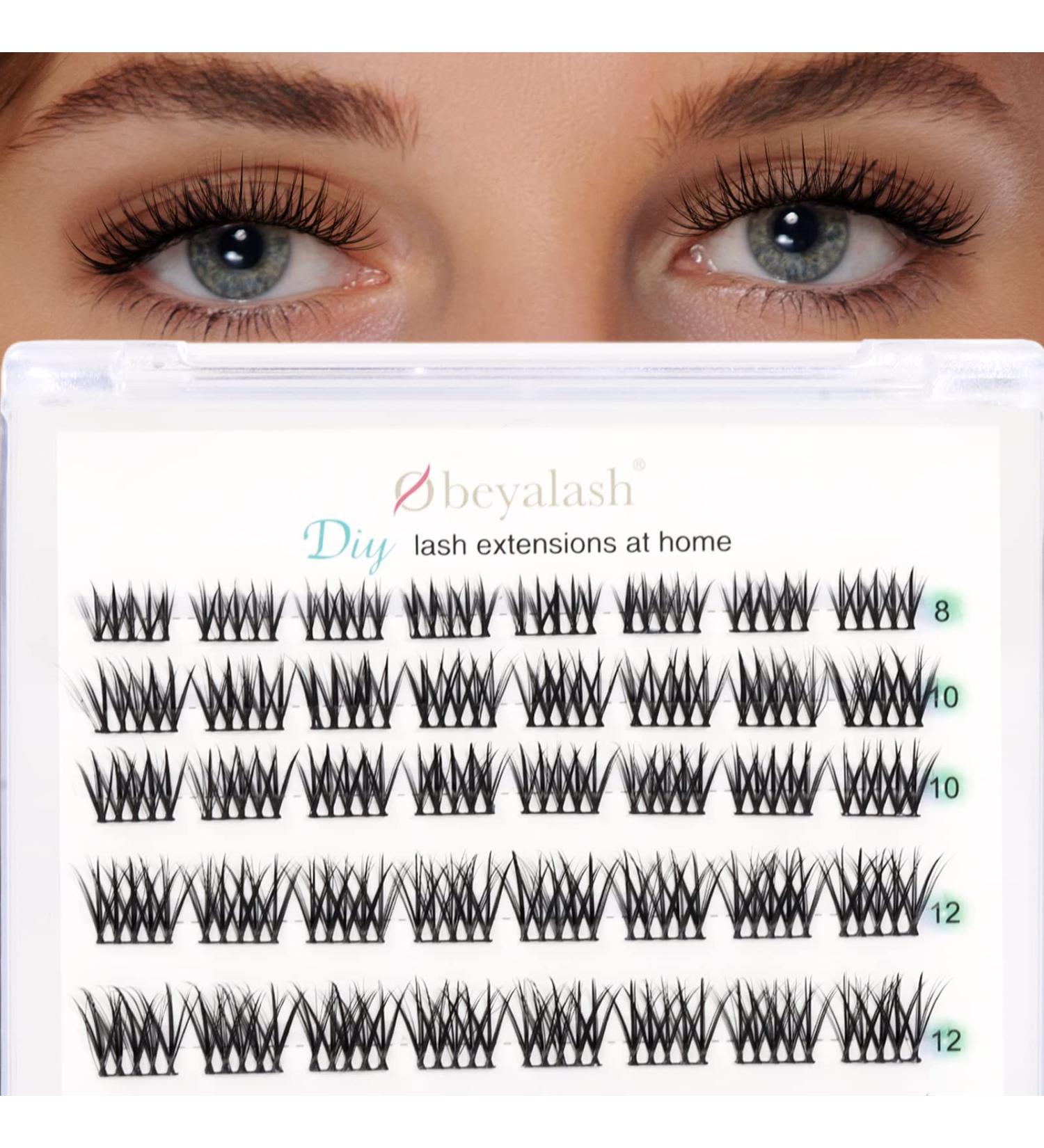 Cluster Lashes Individual Eyelashes C Curl Lash Clusters Soft and Reusable Eyelashes Individual DIY Lash Extensions 8mm 10mm 12mm 14mm by Obeyalash (Mix 8-14mix C Curl Natural-Violet) 5-WL-011 - Buy Online on SooperMarket.com