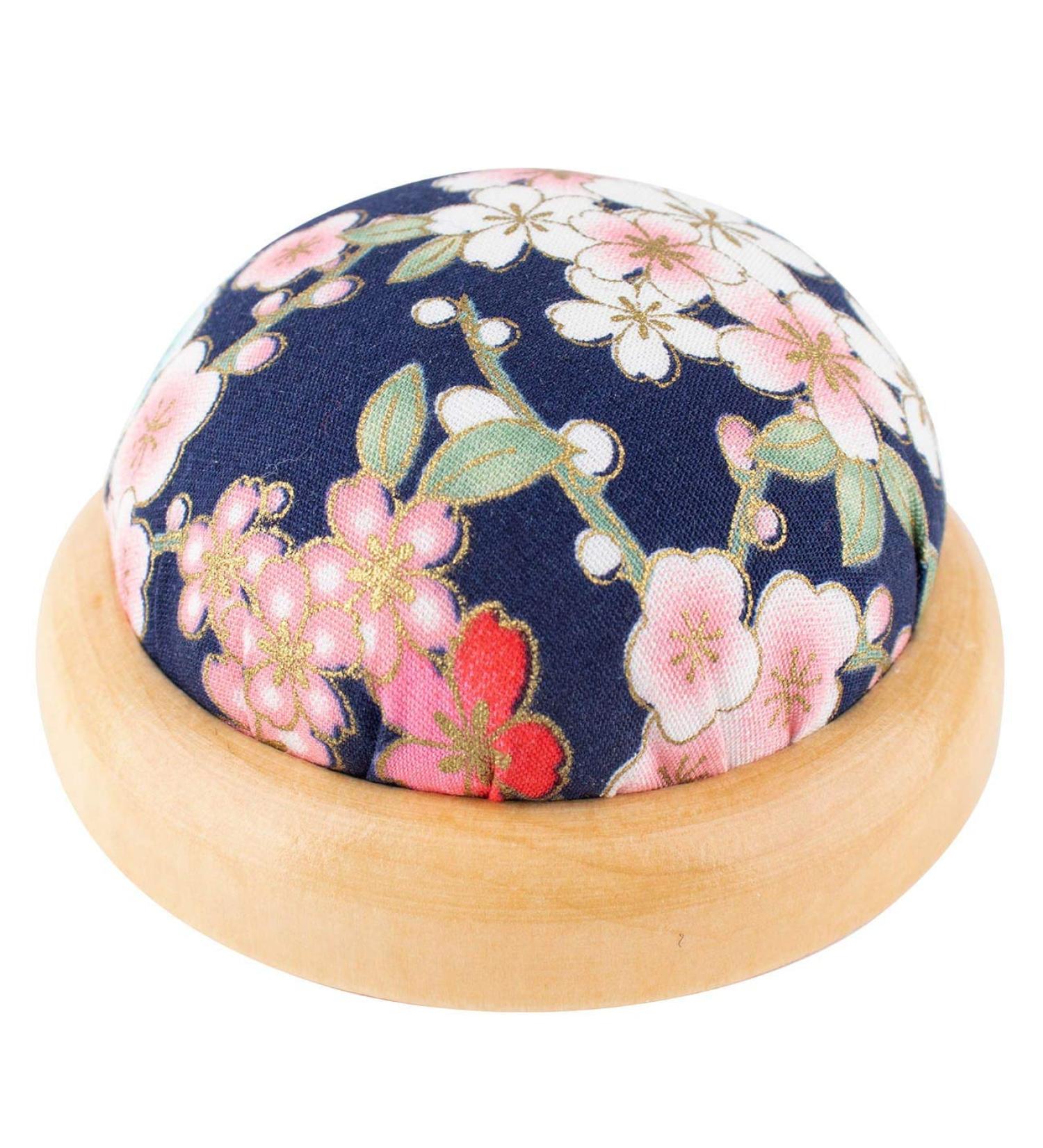 Japanese Style Wooden Base Pin Cushion for Sewing and Crafting - Buy Online on SooperMarket.com