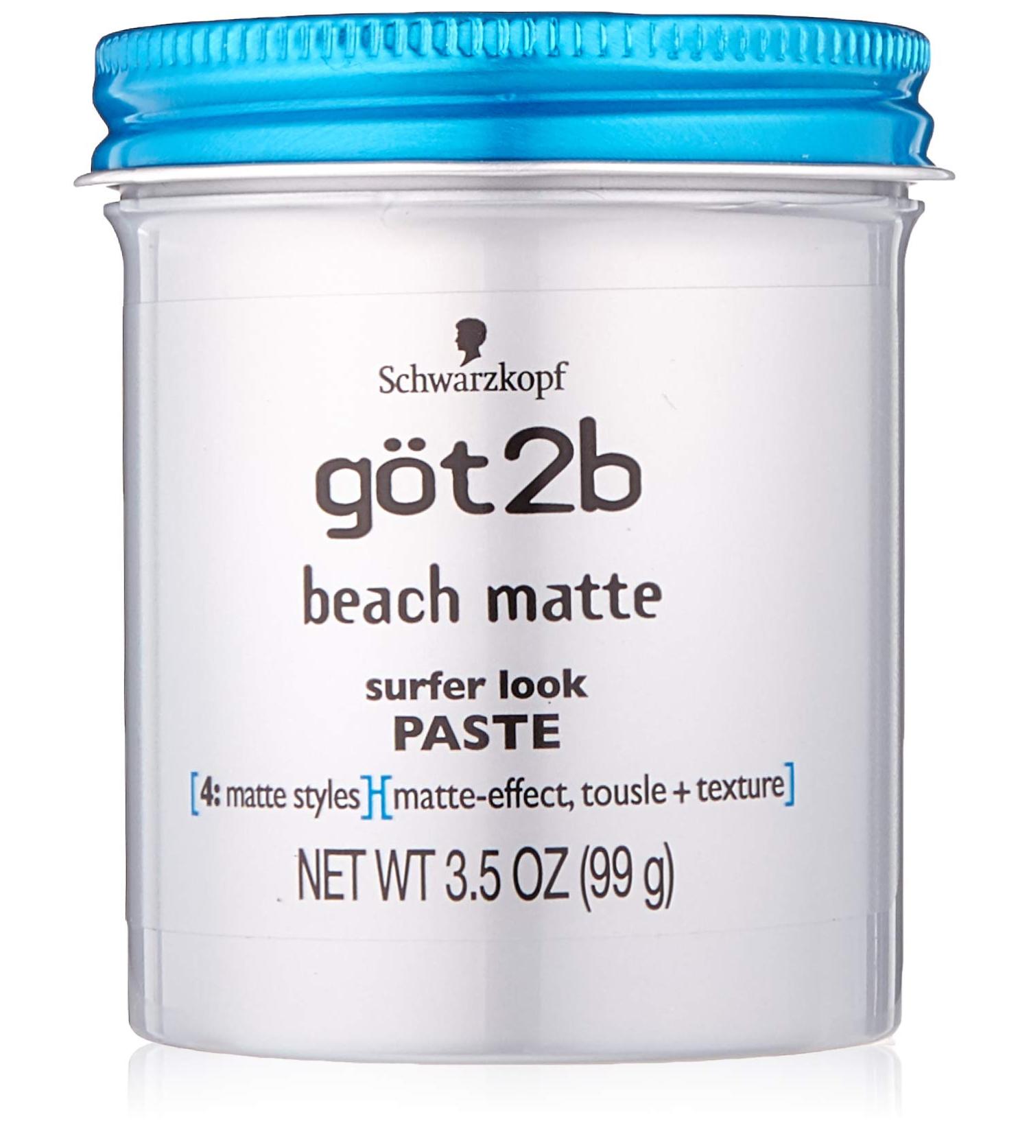 Got2B Beach Matte Paste 3.5 Oz (2 Pack) - Styling Hair Gel for Beachy Waves - Buy Online on SooperMarket.com