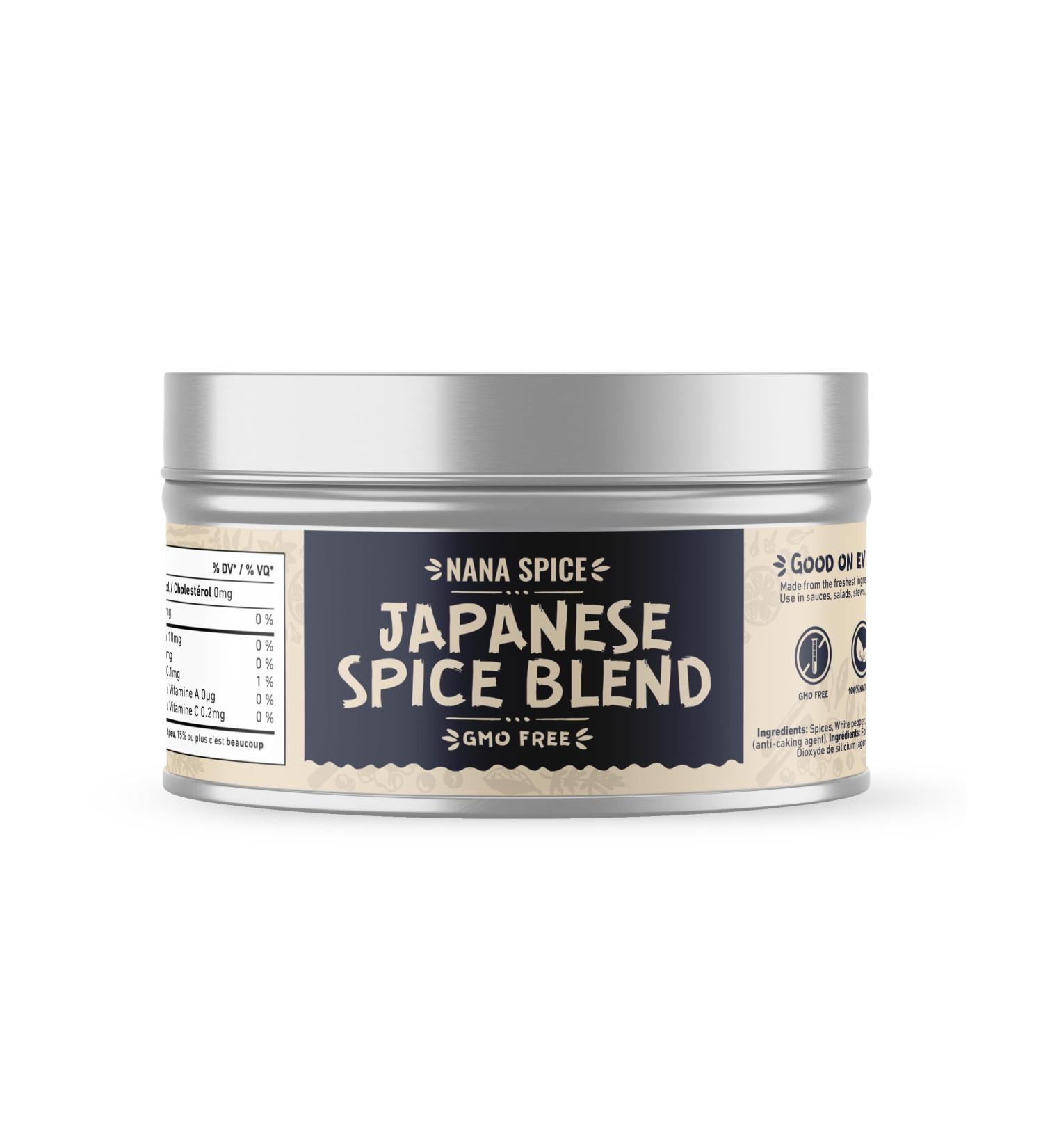 JAPANESE SPICE BLEND SEASONING BY NANA SPICE | 90 G TIN | HAND GROUNDED AND BLENDED FOR RICH AROMA AND FLAVOUR