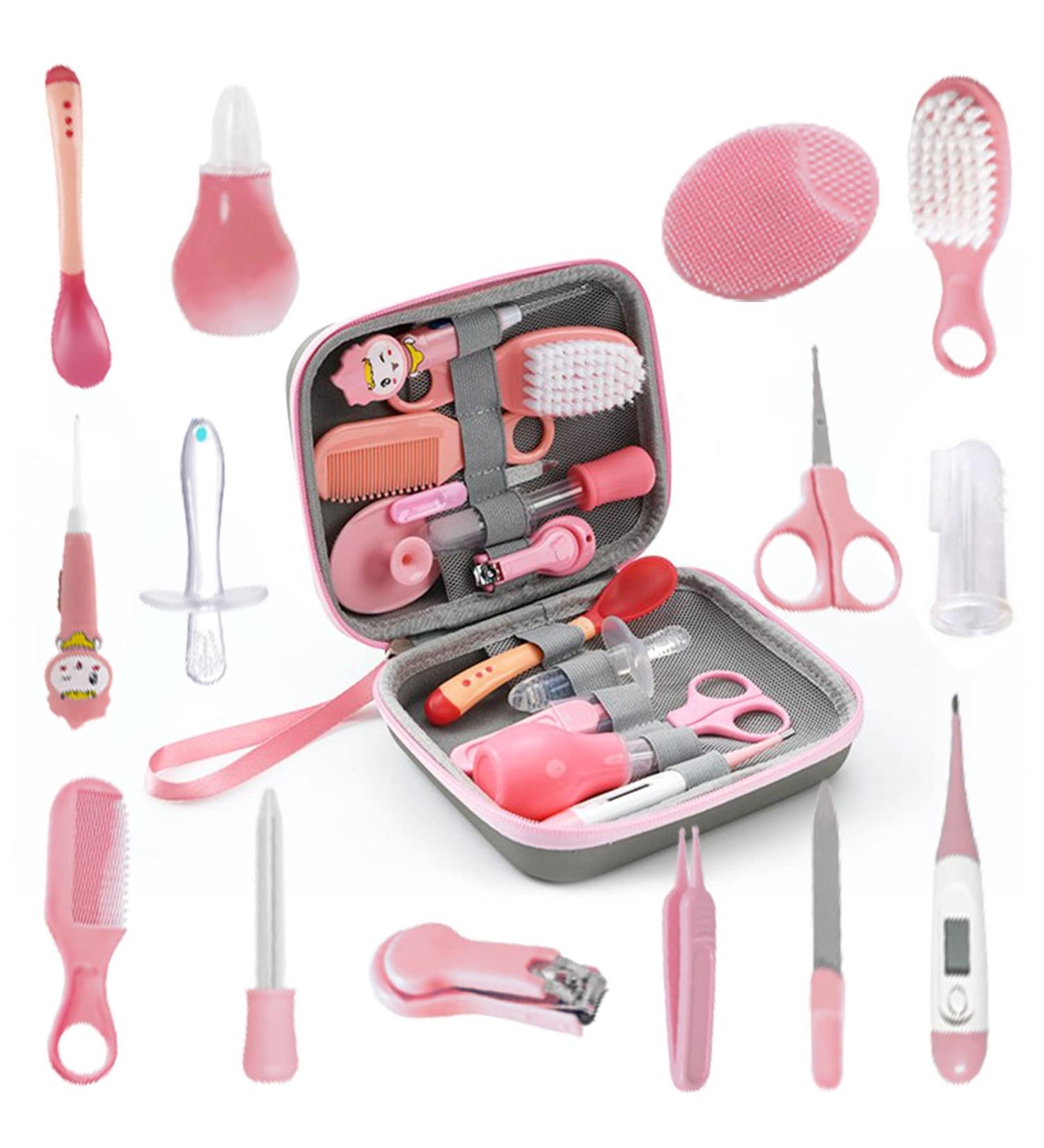 RoseFlower Baby Grooming 14PCS Set - Newborn Healthcare Essentials Kit for Daily Care - Portable Nursery Toiletry Set - Ideal for Infant & Toddler Travelling - Home Use #4 - Buy Online on SooperMarket.com