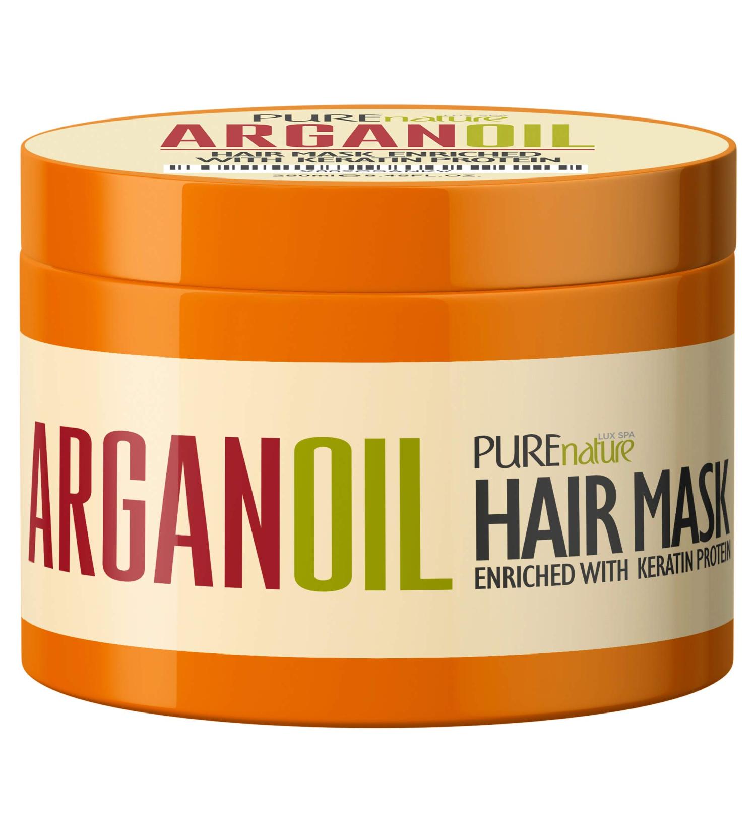 Pure Nature Lux Spa Moroccan Argan Oil Hair Mask - Sulfate-Free Deep Conditioner for Dry, Damaged Hair - Split End Moisturizer and Hydrating Treatment - Buy Online on SooperMarket.com