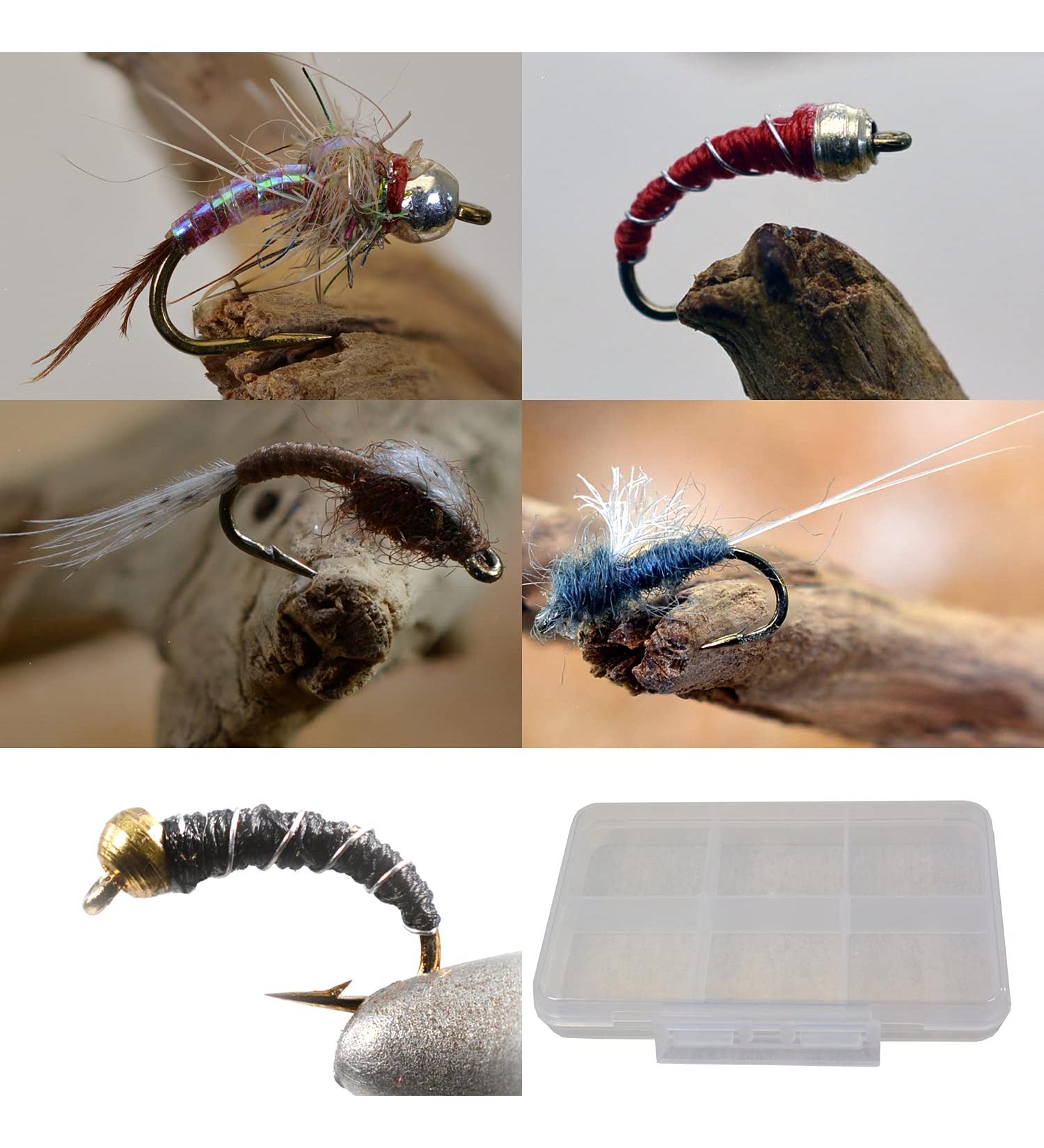 45-Piece Midge Assortment with Mustad Signature Fly Hooks - Rainbow Warriors, Zebra Midges, WD40, RS2 Emergers | Sizes 18, 20, 22 - Buy Online on SooperMarket.com
