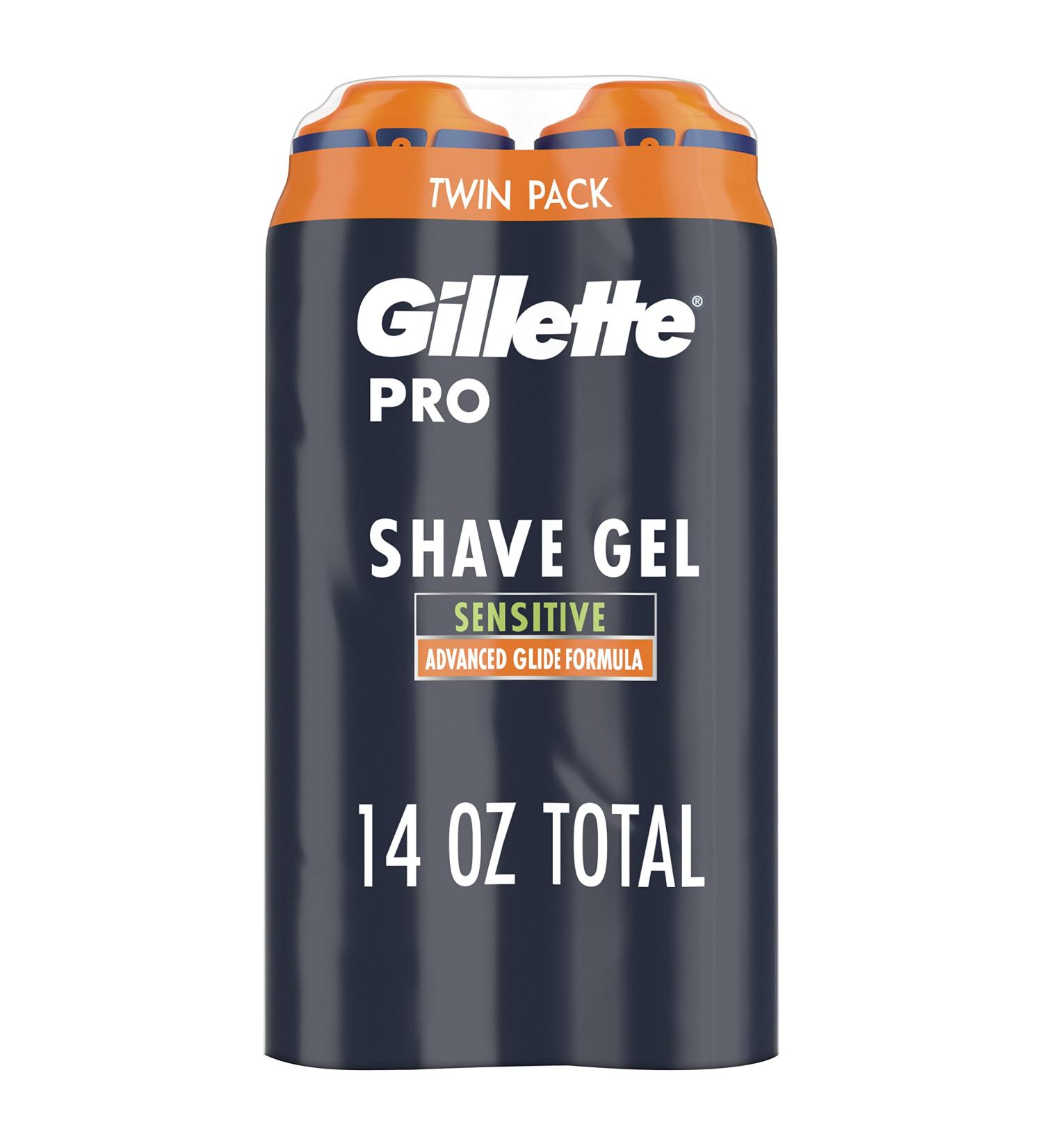 Gillette PRO Shaving Gel Twin Pack - 14oz Moisturizing & Soothing for Men - Buy Online on SooperMarket.com