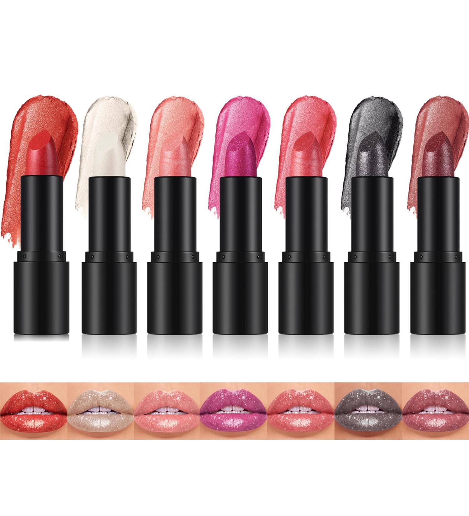 7 PCS Long-Lasting Goth Lipstick Set | Waterproof Smudge-Proof Makeup for Women | International Shipping Available - Buy Online on SooperMarket.com