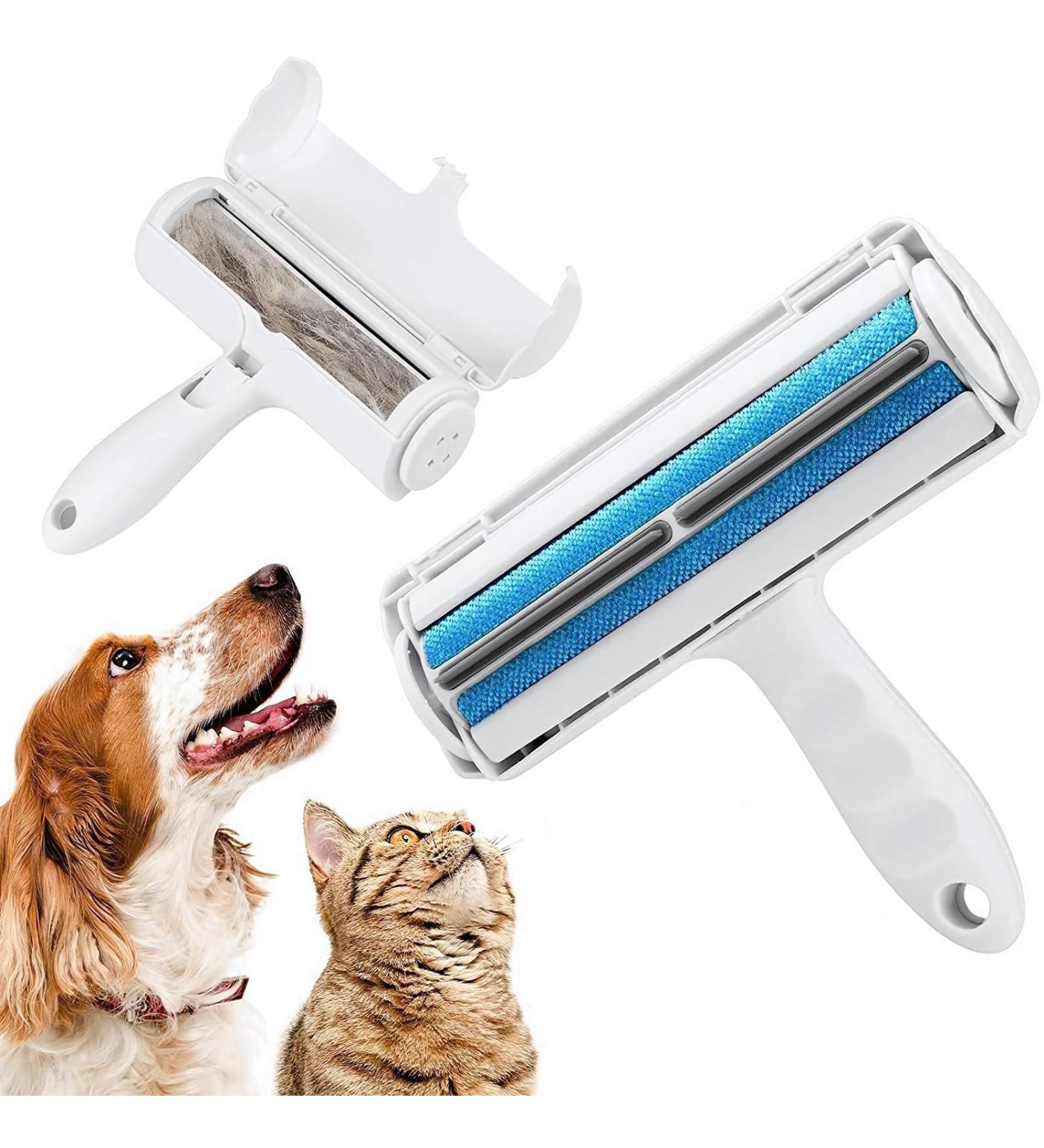 Portable Roller Pet Hair Remover - Reusable Lint Roller for Furniture Couch Carpet Clothing & Bedding - Effective Cat Hair Remover (Blue - Buy Online on SooperMarket.com