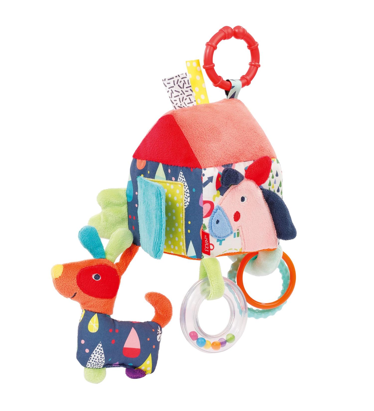Fehn Motoric Cubes Haus Color Friends - Baby Activity Toy for Strollers Cots & Seats | Ages 0+ Months - Buy Online on SooperMarket.com