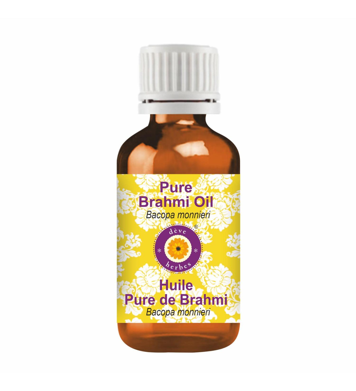 Deve Herbes Pure Brahmi Oil (Bacopa monnieri) 100% Natural Therapeutic Grade for Personal Care 50ml (1.69oz) - Buy Online on SooperMarket.com