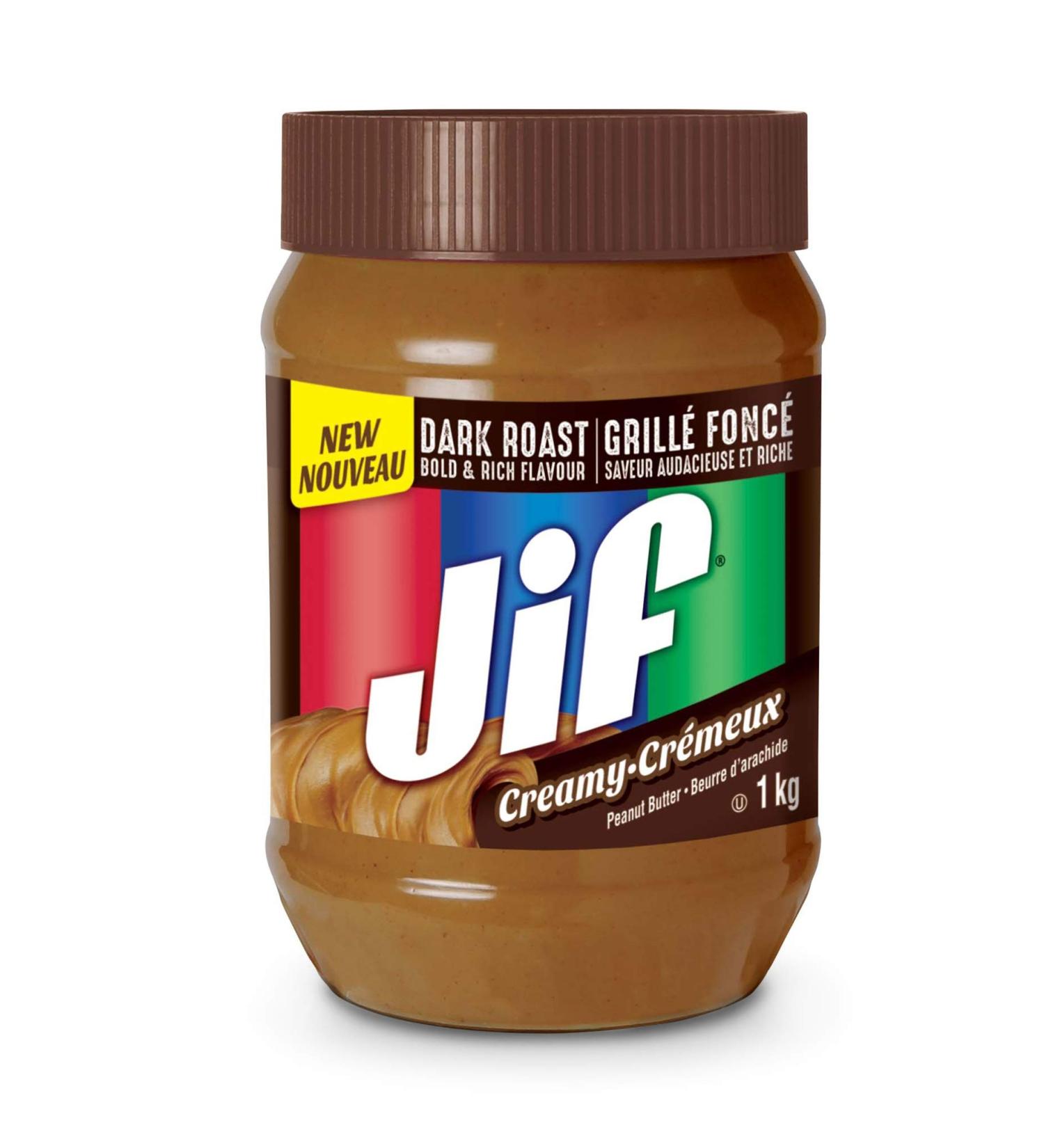 Jif Dark Roast Creamy Peanut Butter Smooth & Creamy Texture No Stir 1kg Jars (Pack of 8) Dark Roast Creamy 1 kg (Pack of 8) - Buy Online on SooperMarket.com