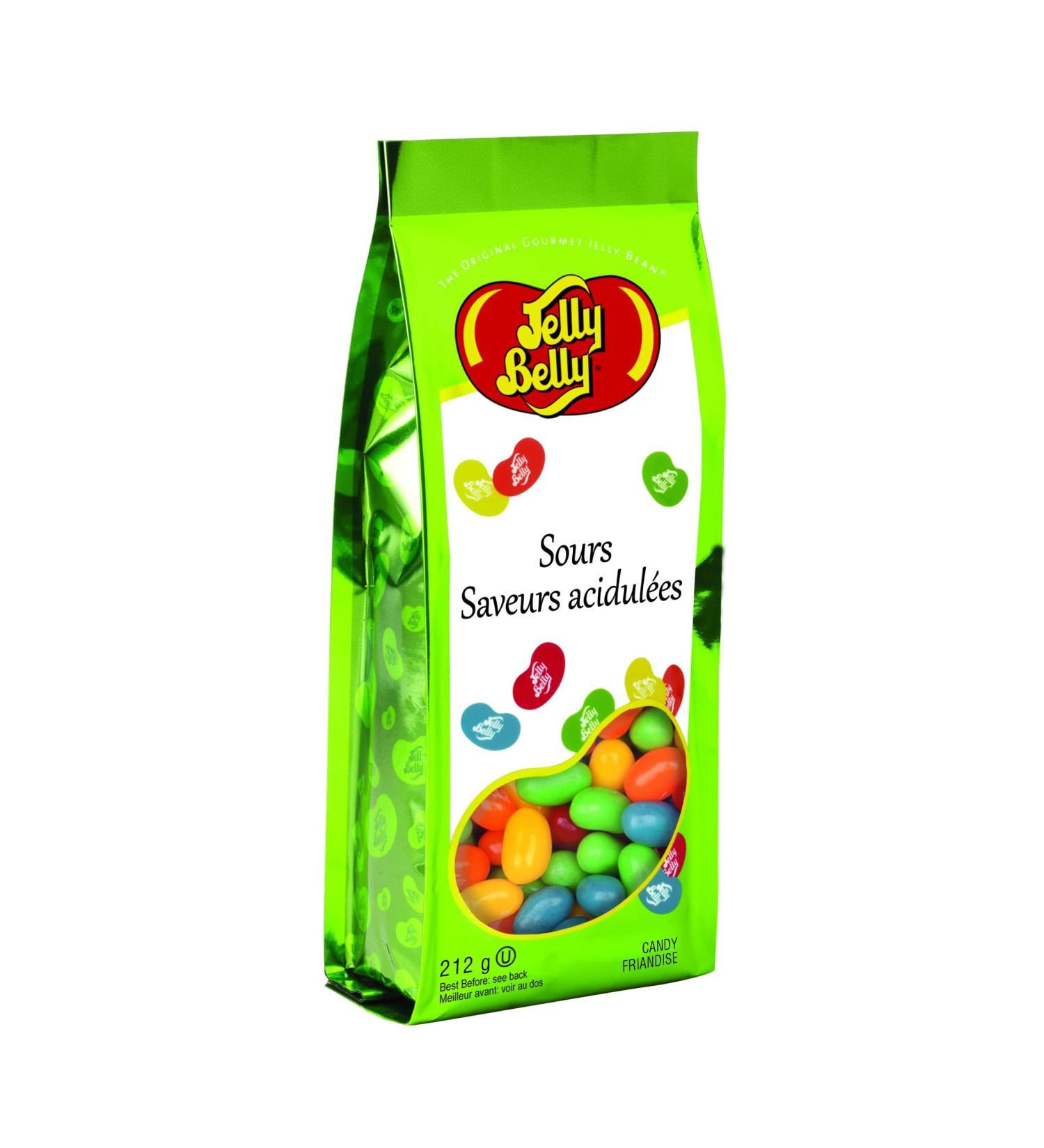 Jelly Belly Sours Mix Jelly Beans 212g - Candy Gift Bag Ideal for Christmas and New Year's Eve - Vegan Dairy-Free Gluten-Free Fat-Free Peanut-Free Candy Treat for Kids & Families Sweet Snack Alternative
