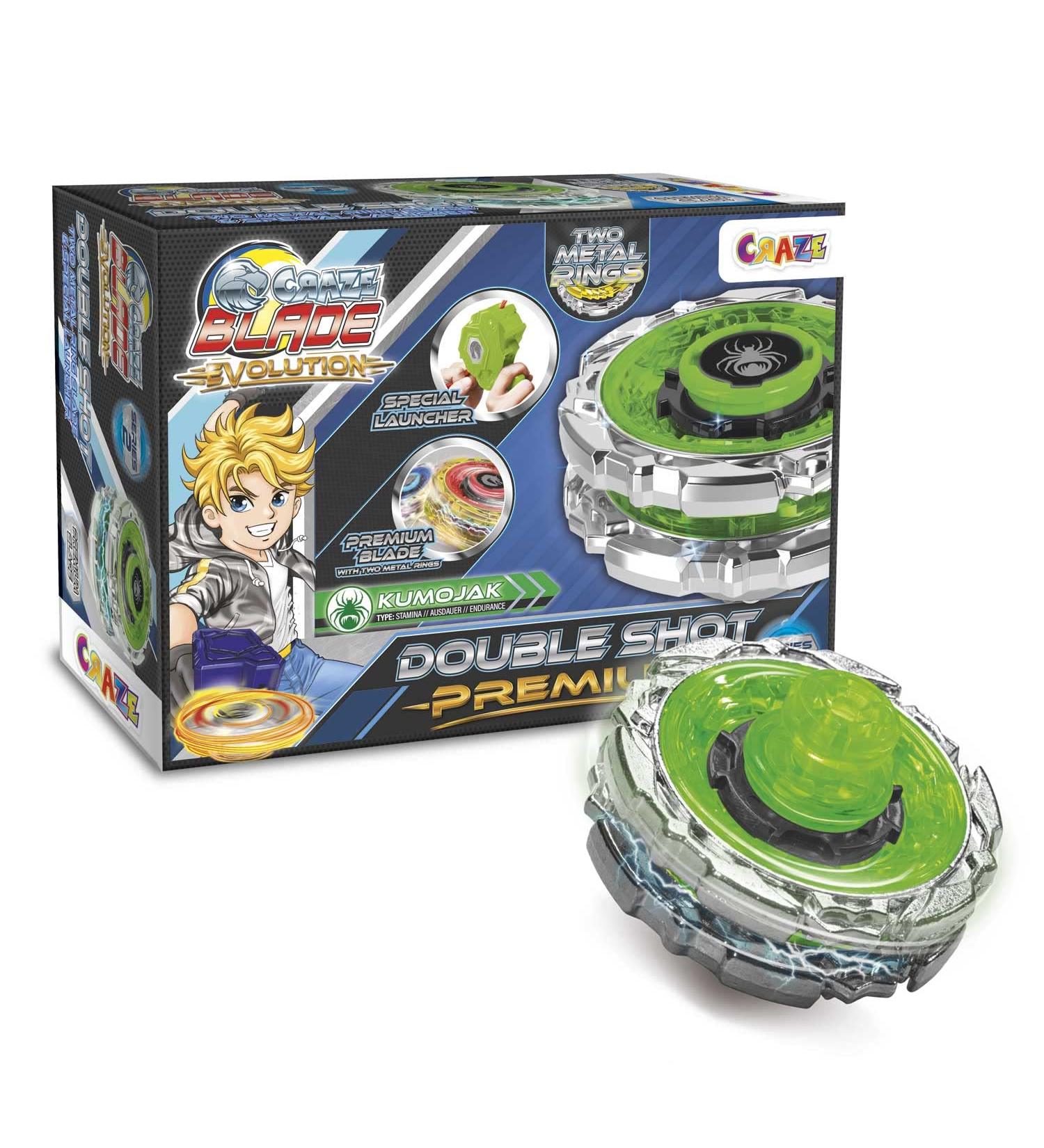 Craze Blade Evolution - Double Shot Premium Martial Cord Kreisel Metal with Launcher | Best Children s Roundabout Toy for Young Scouts | Model 42458 - Buy Online on SooperMarket.com