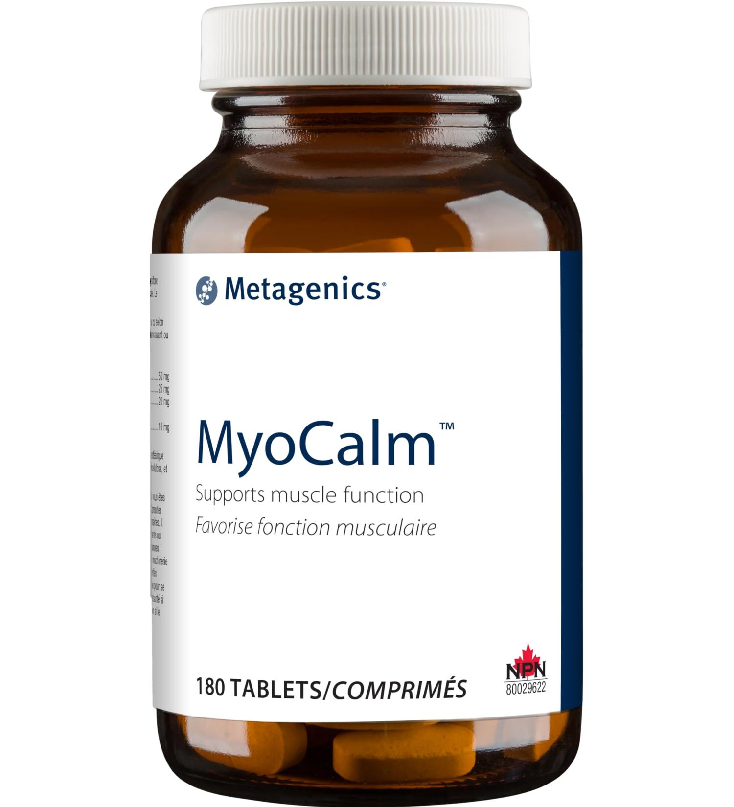 Metagenics - MyoCalm - Muscle Support Formula with Calcium Magnesium Passionflower and Valerian - 180 Tablets - Buy Online on SooperMarket.com