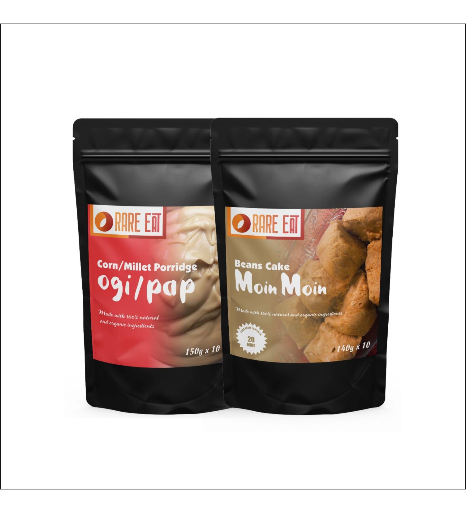 Corn Millet Porridge + Beans Cake (Moin Moin)| Serves 5 or more - Buy Online on SooperMarket.com