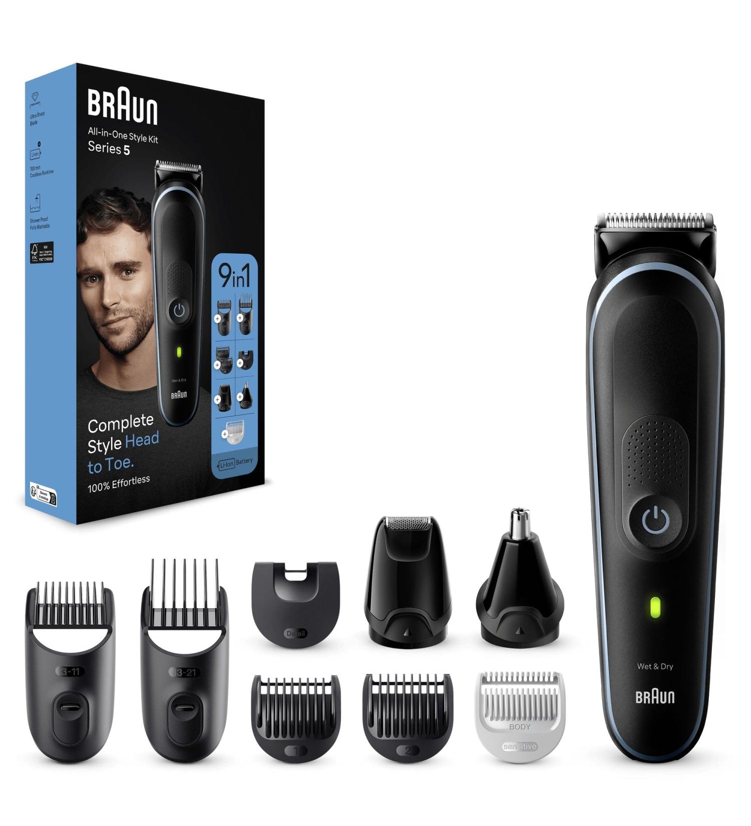 Buy Brown MGK5411 Body Razor 9-in-1 | Top Men's Grooming Tool - International Shipping Available - Buy Online on SooperMarket.com