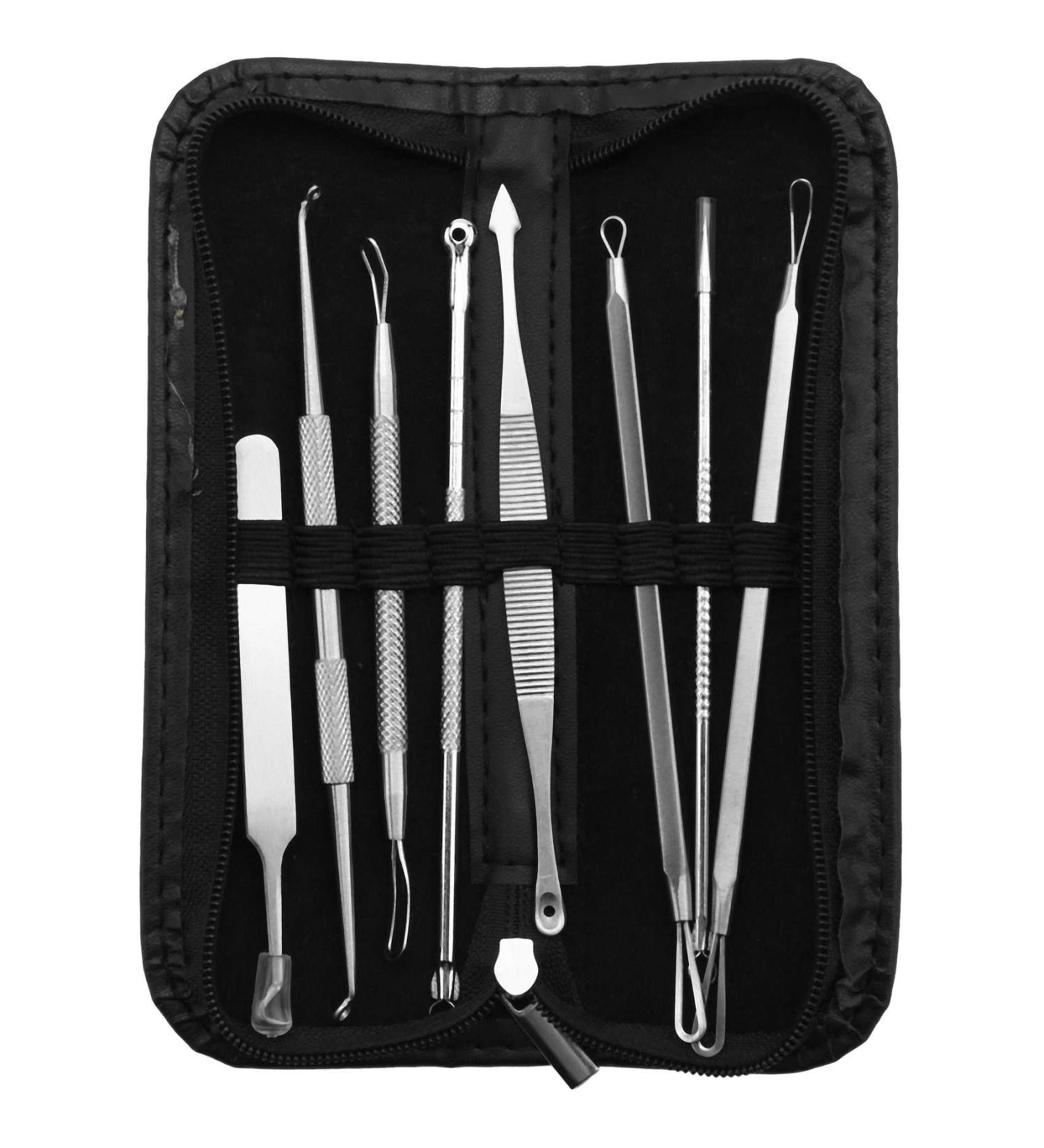 AIDIRui Professional Black head Remover Tool Kit Stainless Steel Blackhead Acne Comedone Pimple Blemish Extractor Beauty Tool - Buy Online on SooperMarket.com