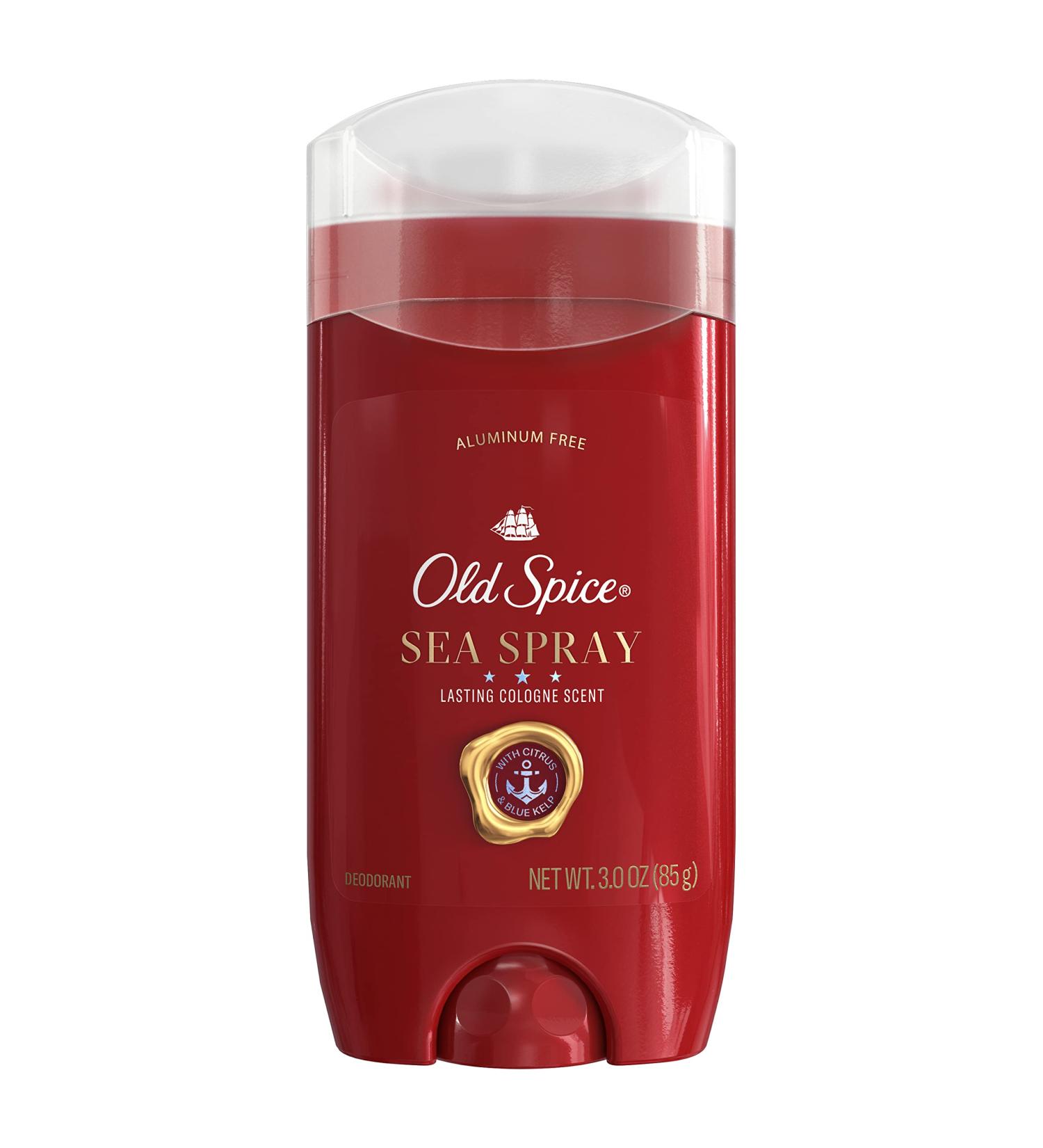Old Spice Deodorant for Men  Aluminum Free  Sea Spray Cologne Scent  48 Hour Protection  3.0 Oz  2.250 Lb