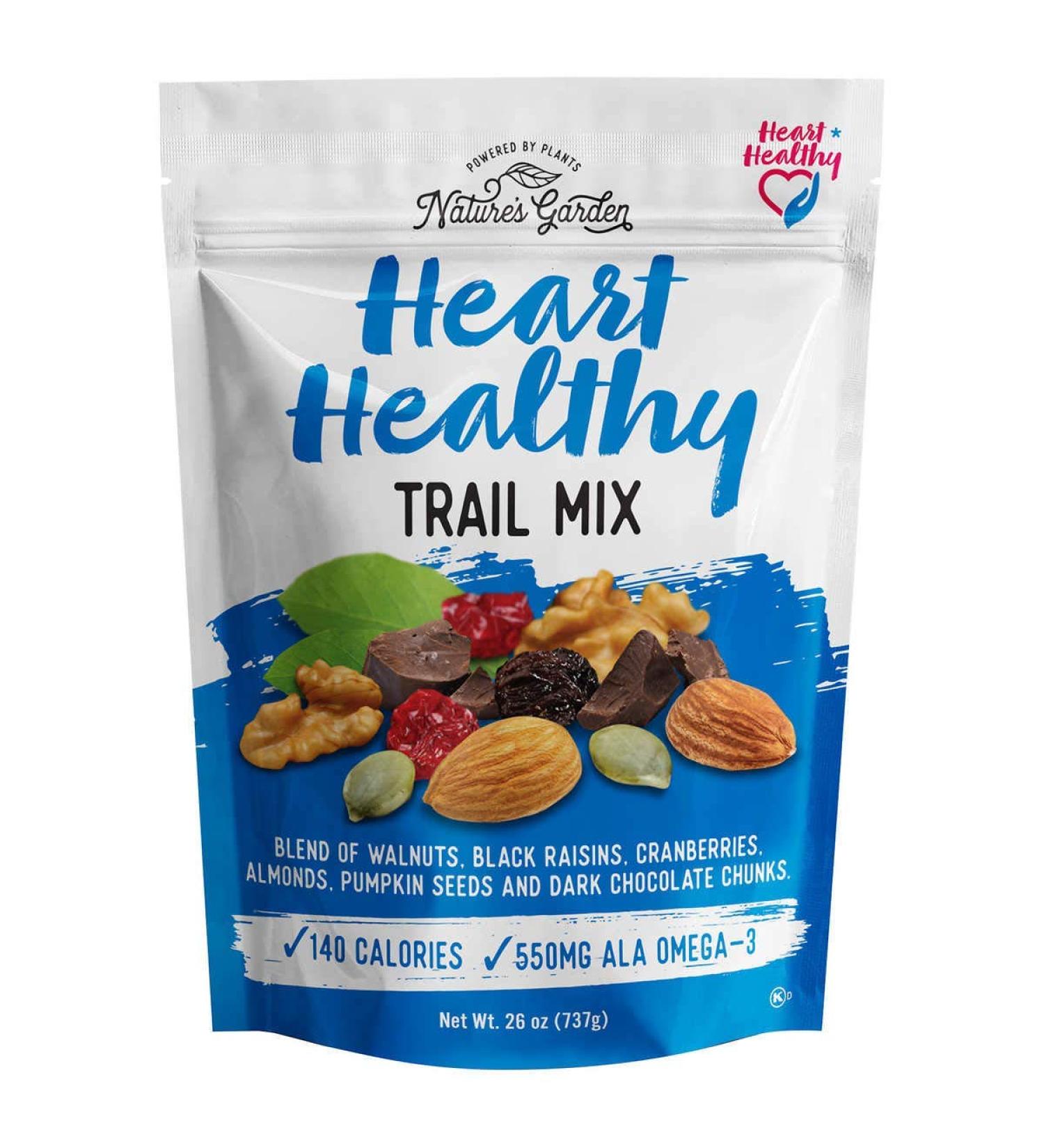 Nature's Garden Heart Healthy Trail Mix - Dark Chocolate, Nuts, Seeds, Cranberries, Raisins - Gluten-Free & Non-GMO - 26oz Bag - Buy Online on SooperMarket.com