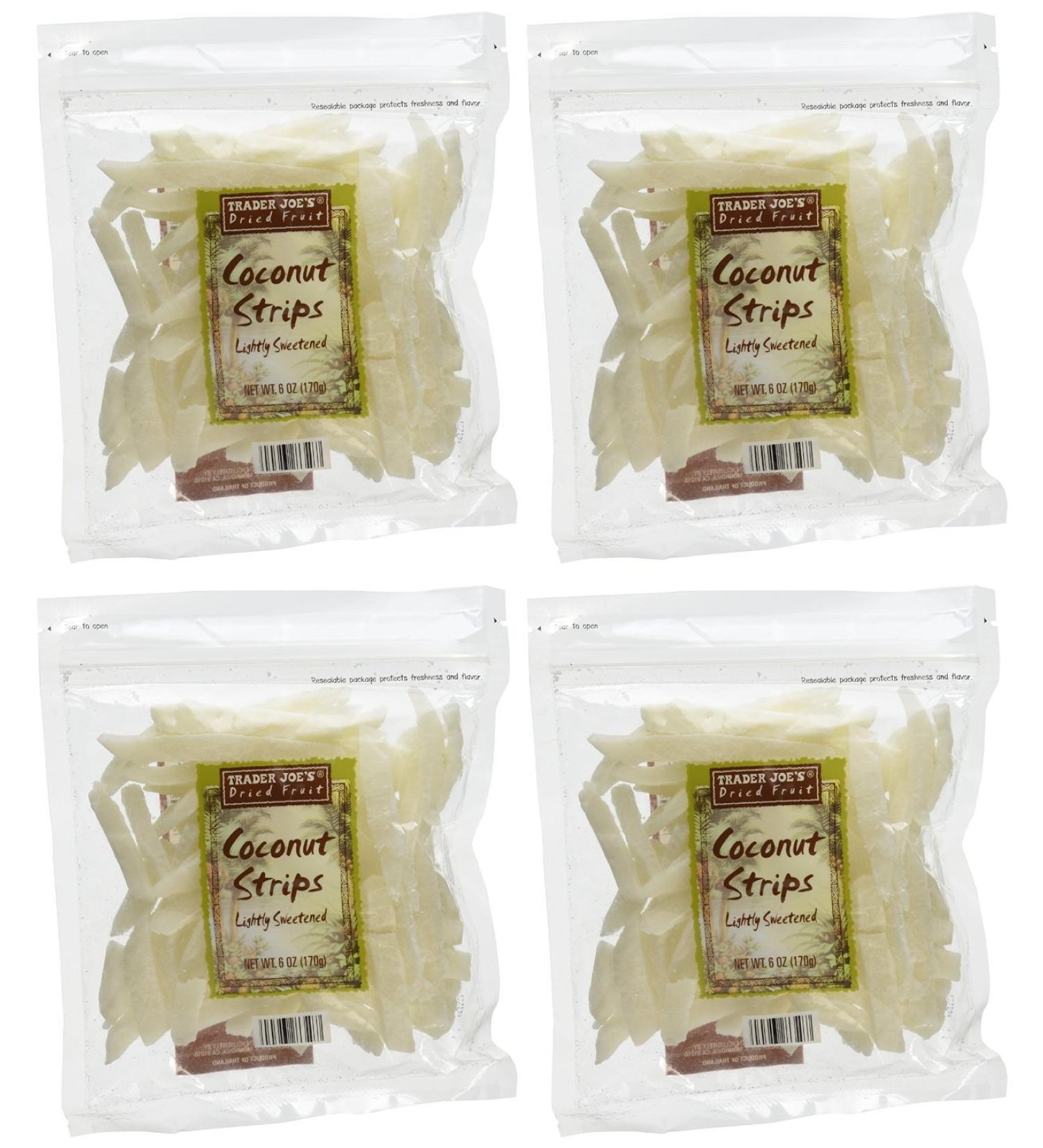 Trader Joe's Coconut Strips - Pack of 4 | Delicious Snack Option - Buy Online on SooperMarket.com