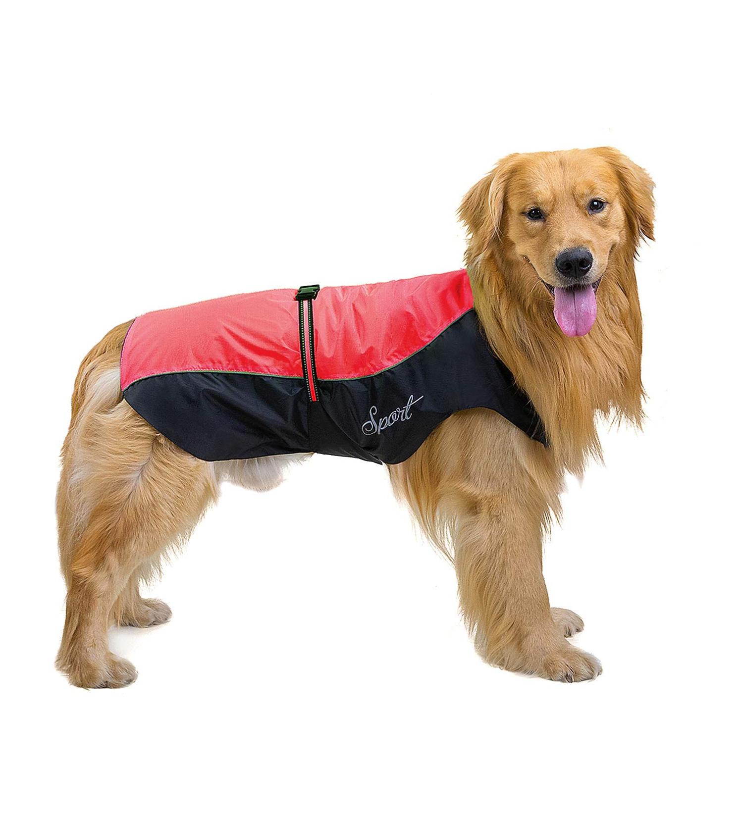 Ranphy Waterproof Dog Jacket for Medium & Large Dogs - Reflective Breathable Ultra-Light Rain Cover - Abdominal Protection for Dachshunds & Labradors (7XL 85cm Chest) - Buy Online on SooperMarket.com