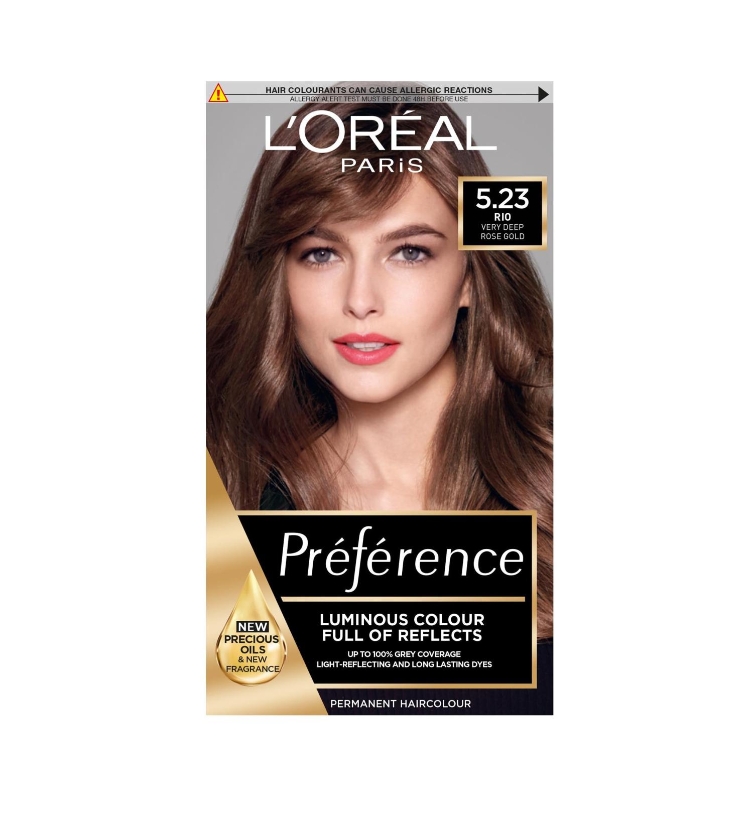 L'Oreal Paris Preference Hair Dye 5.23 Rio - Long Lasting Luminous Permanent Hair Colour - Buy Online on SooperMarket.com