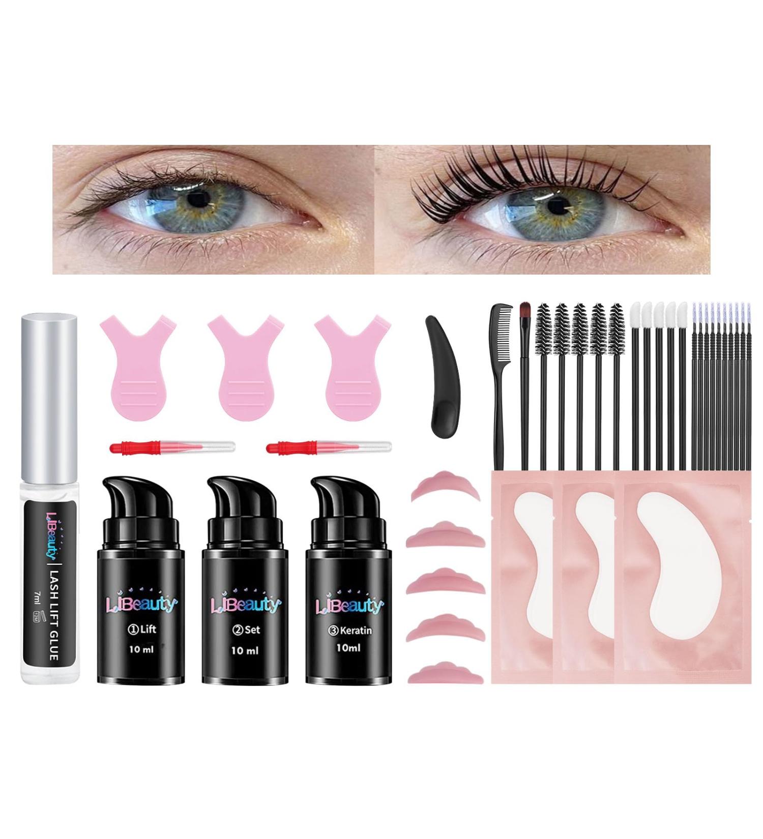 Libeauty Lash Lift Kit Eyelash Lift Kit Eyebrow Lamination 2 in 1 Salon Result Lasts 6 Weeks 10ml Large Capacity Eyelash Perming Kit with Tool for Salon & Home Use With Liquid Glue - Buy Online on SooperMarket.com