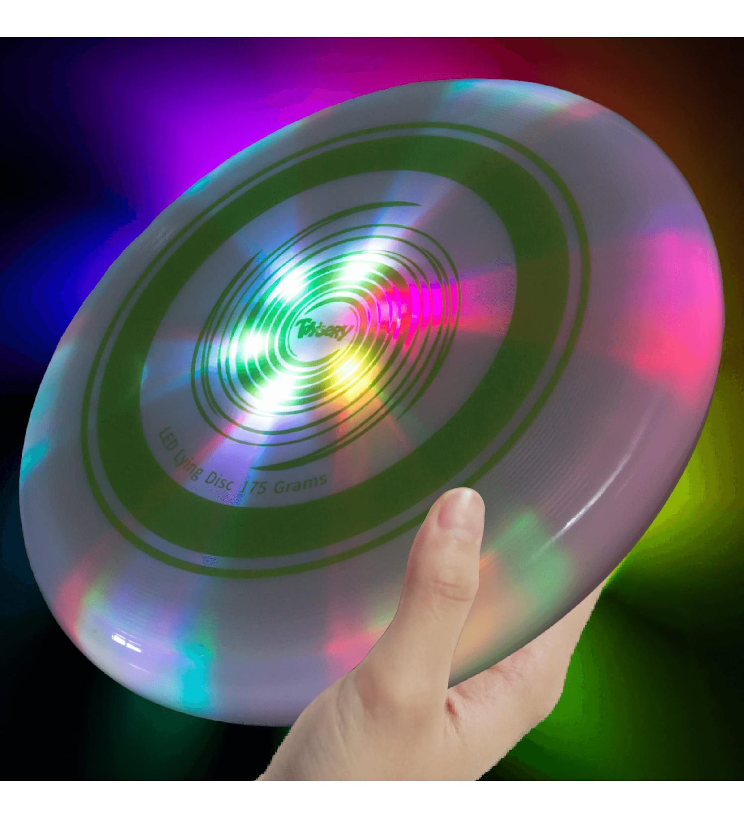 Toysery LED Frisbee - Glow in The Dark Light Up Flying Disc for Adults and Kids - Outdoor Adventure Toy - Buy Online on SooperMarket.com